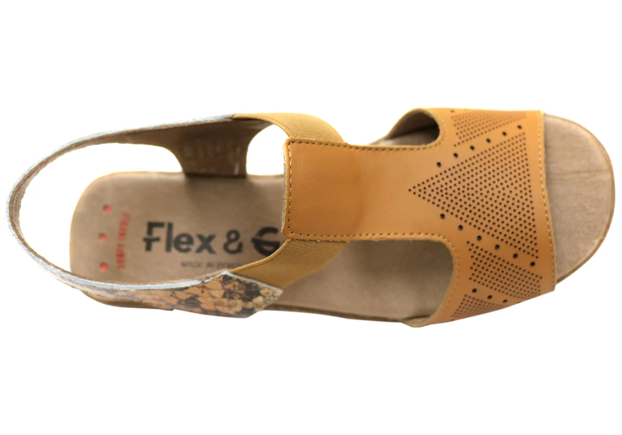 Flex & Go Montana Damen Bequeme Ledersandalen Hergestellt In Portugal Flex & Go Schuhe
