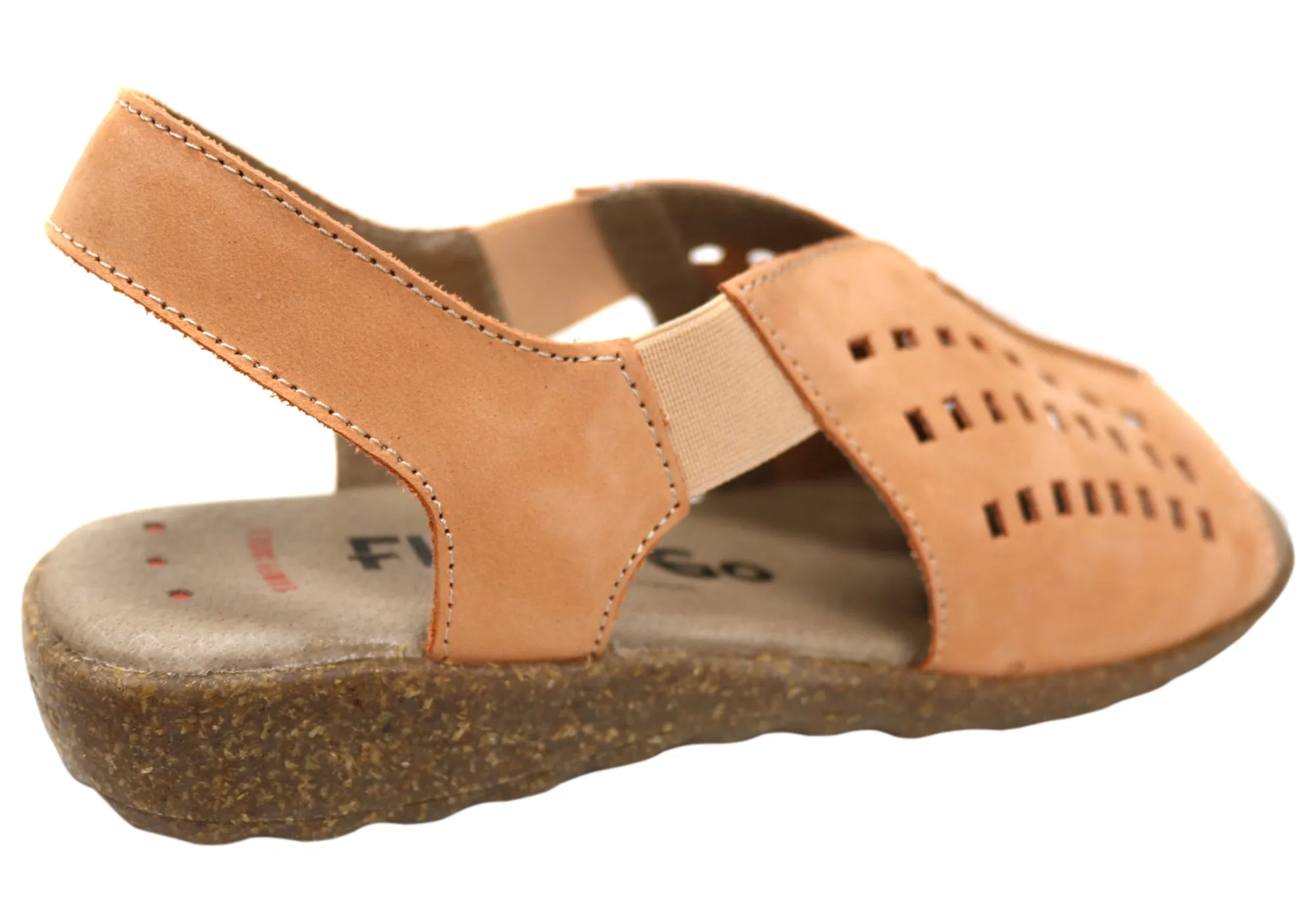 Flex & Go Rochela Damen Bequeme Ledersandalen Hergestellt in Portugal Flex & Go Schuhe