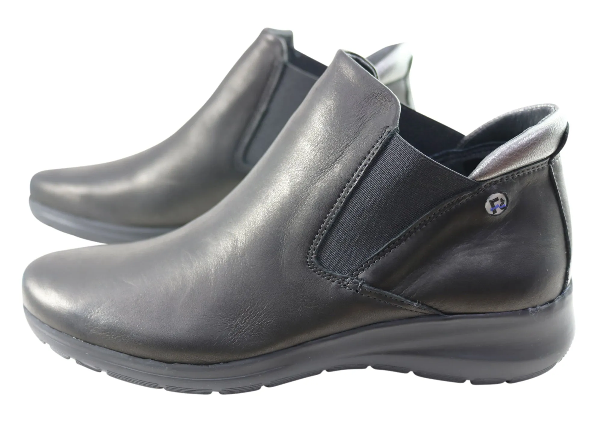 Flex & Go Yorka Damen Komfort Leder Knöchelstiefel Hergestellt in Portugal Flex & Go Schuhe