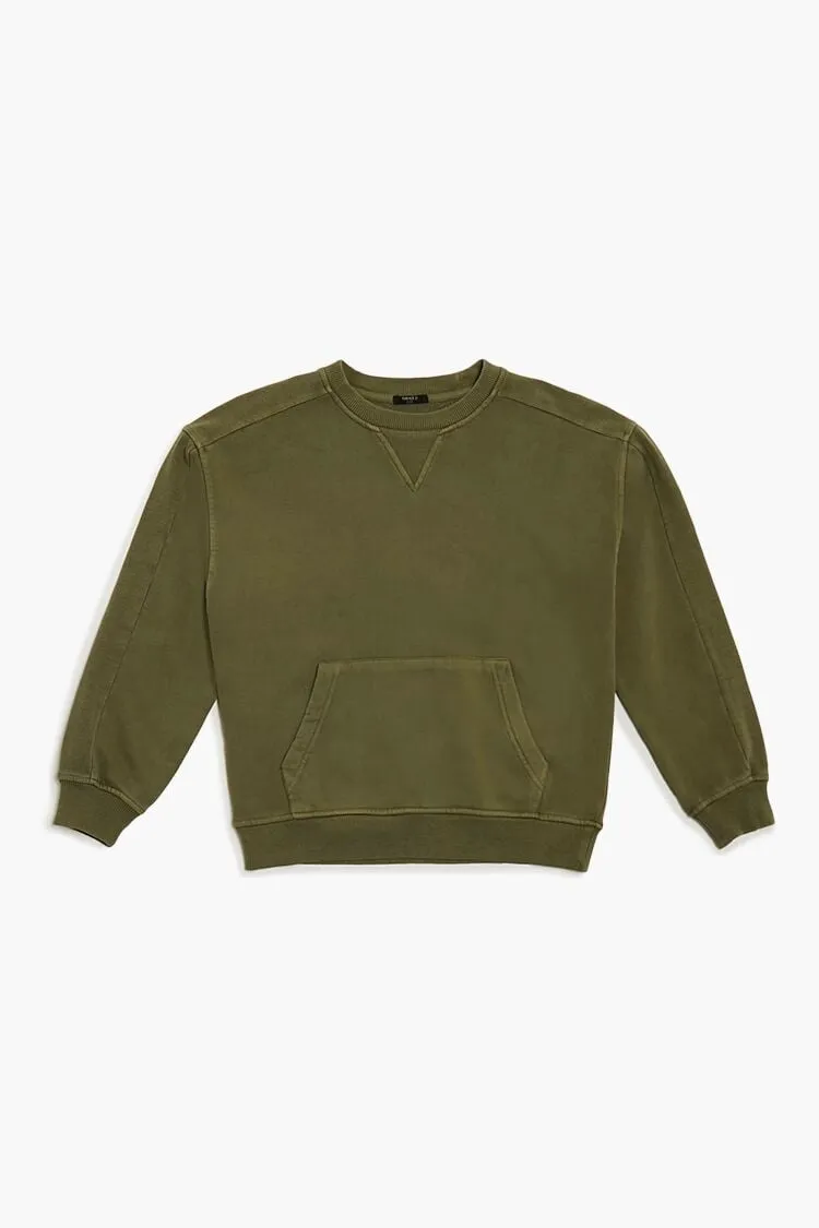 Forever 21 Kids V-Ausschnitt Pullover (Mädchen   Jungen) Olive Forever 21