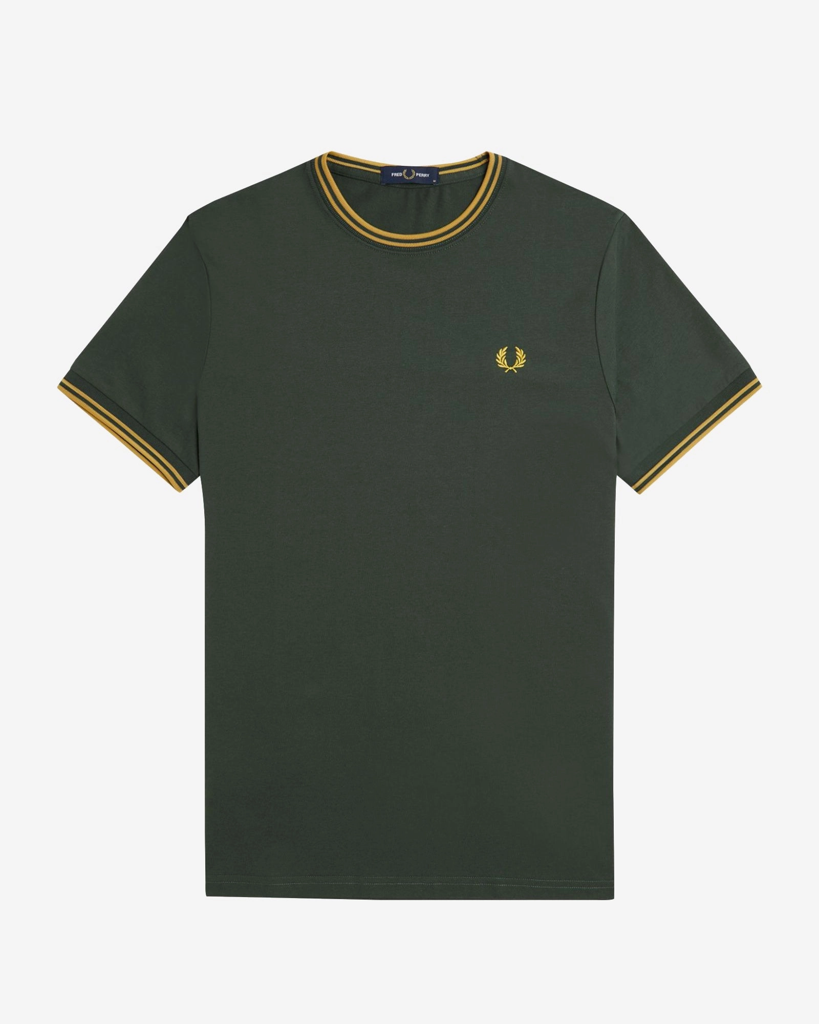 Fred Perry Twin Tipped T Shirt - Court Green / Honeycomb