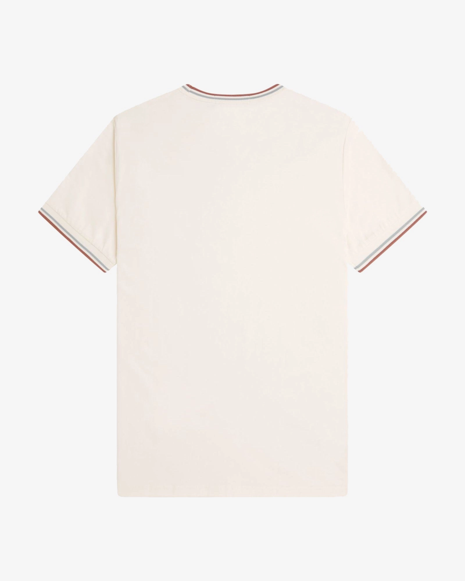 Fred Perry Twin Tipped T Shirt - Light Ecru / Silver Blue / Cinnamon