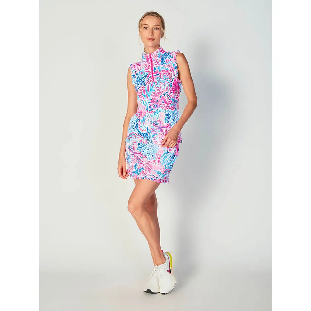 G Lifestyle 14 1/2-Inch Starfish Ruffle Skort - Pink G Lifestyle Clothing