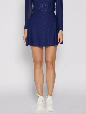 G Lifestyle 16-Inch Back Yoke Ruffle Skort - Navy Eyelet G Lifestyle Clothing