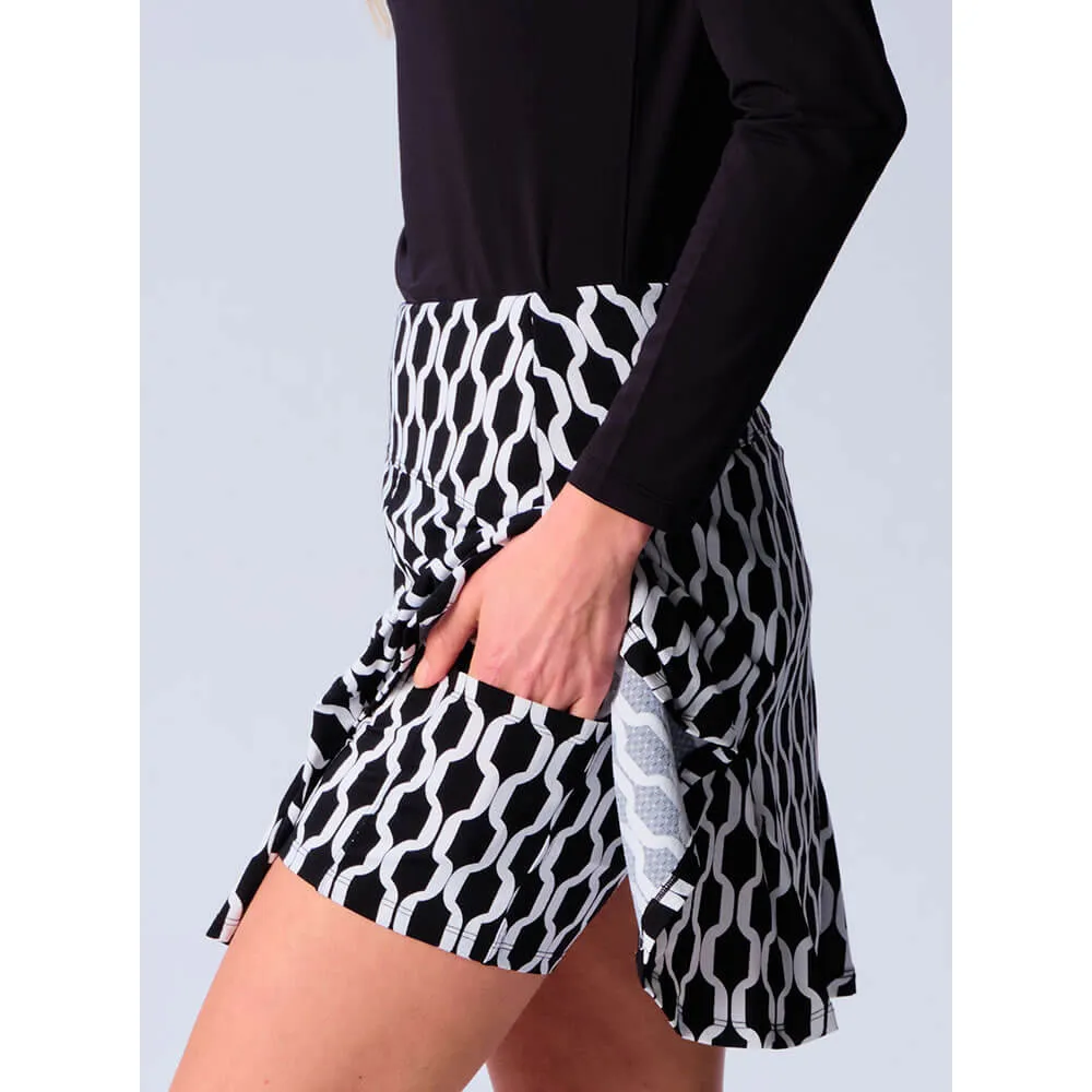 G Lifestyle 17-Inch Flare Skort - Black Geo G Lifestyle Clothing