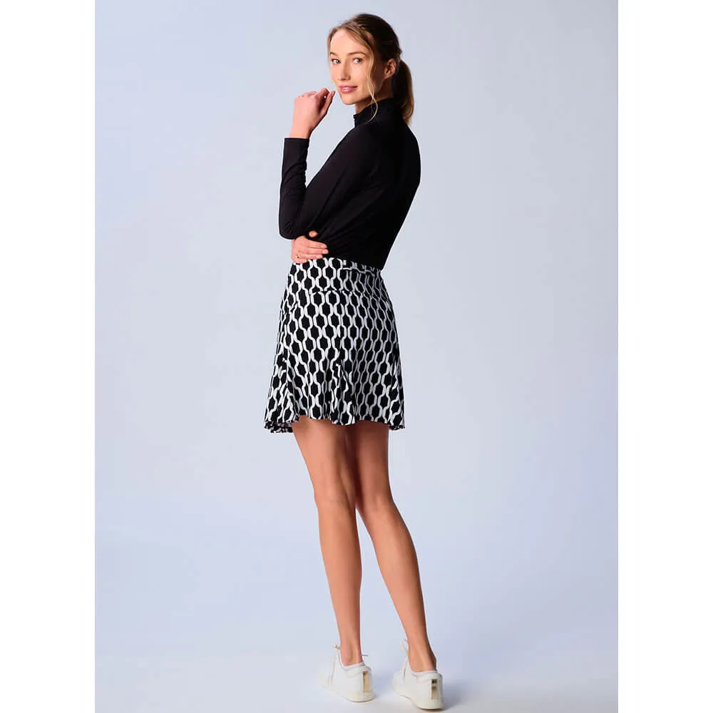 G Lifestyle 17-Inch Flare Skort - Black Geo G Lifestyle Clothing