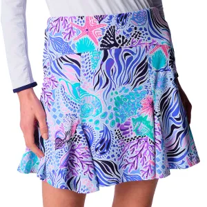 G Lifestyle 17-Inch Flare Skort - Blue Sea Wave G Lifestyle Clothing