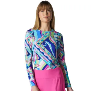 G Lifestyle Paradisio Crew Neck Long Sleeve Top - Multi G Lifestyle Clothing
