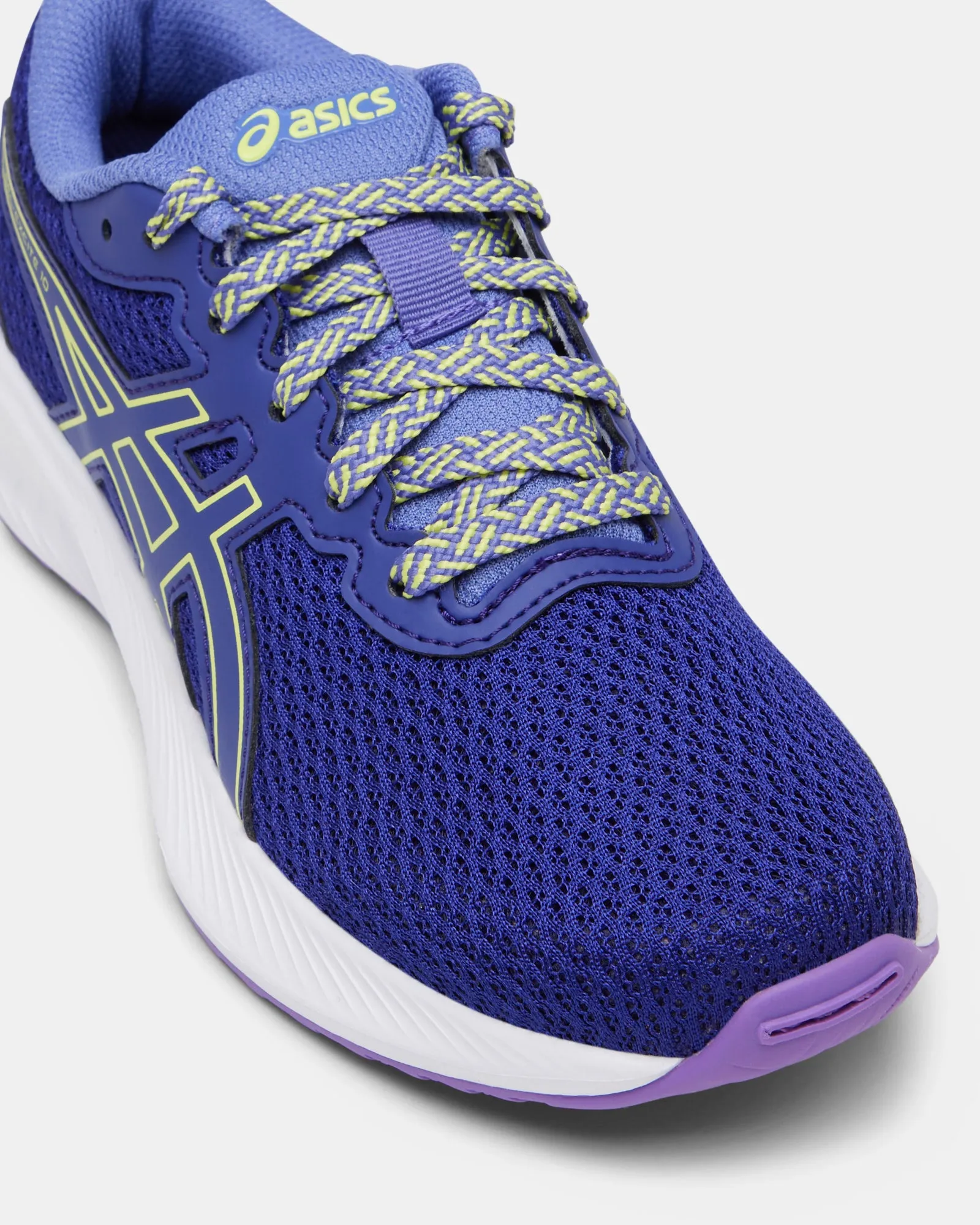 Gel-Excite 10 Grade School Eggplant/Glow Yellow Asics Shoes