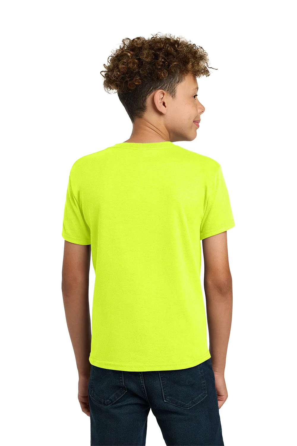 Gildan Jugend Kurzarm Rundhals T-Shirt - Sicherheitsgrün