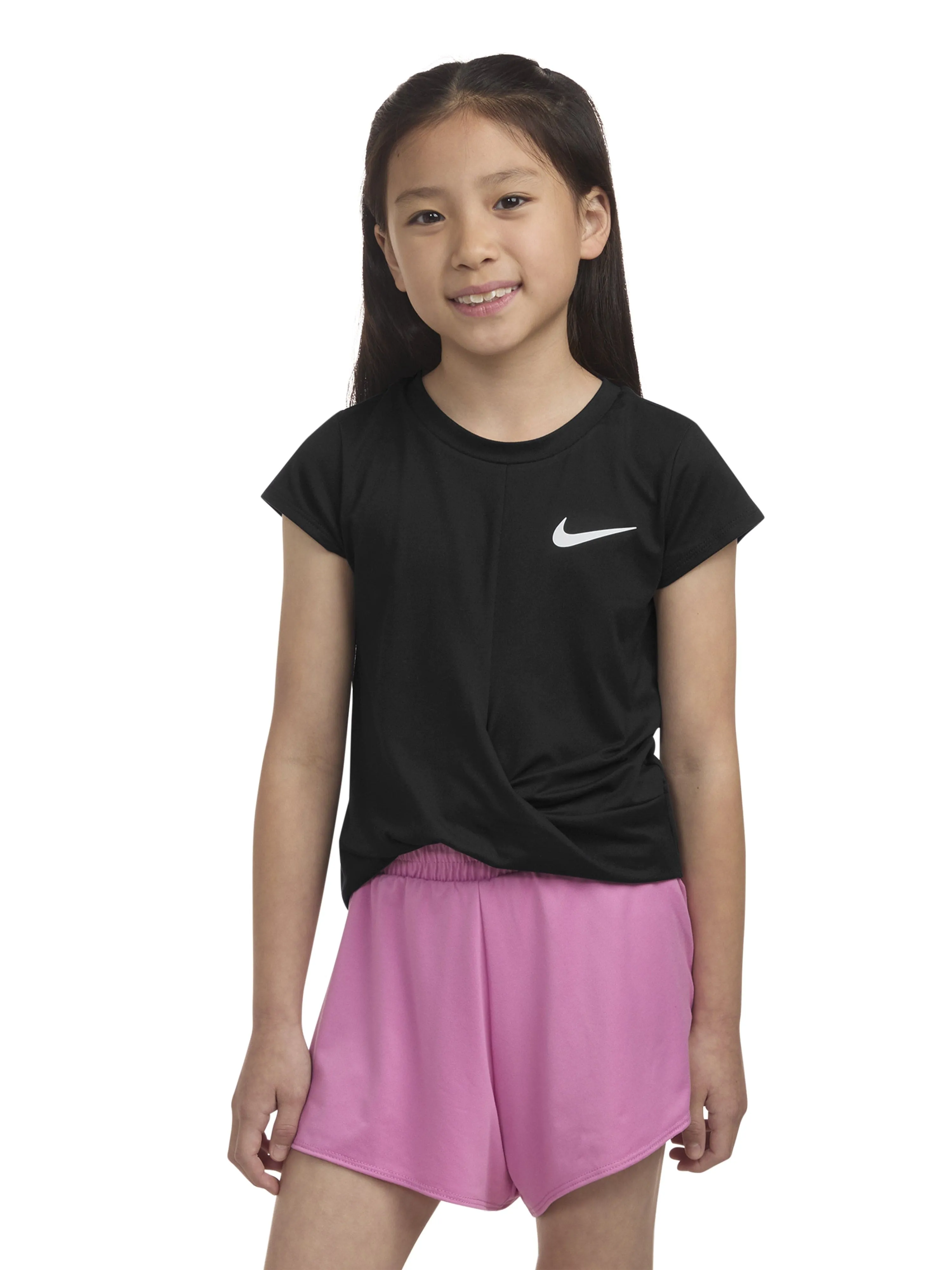 Girls All Day Play Twist T-Shirt in Schwarz