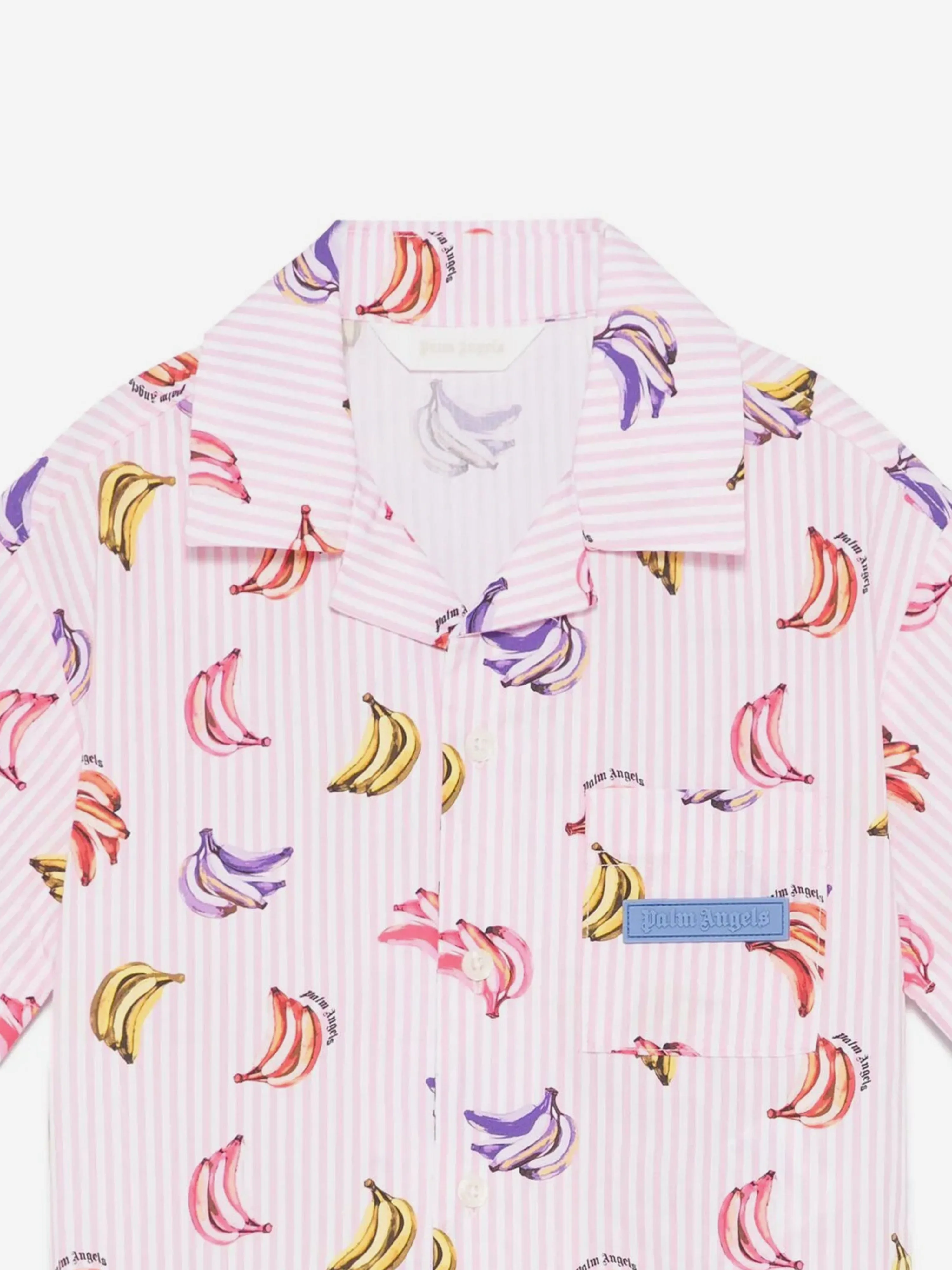 Mädchen AOP Bananas Cropped Shirt in Pink
