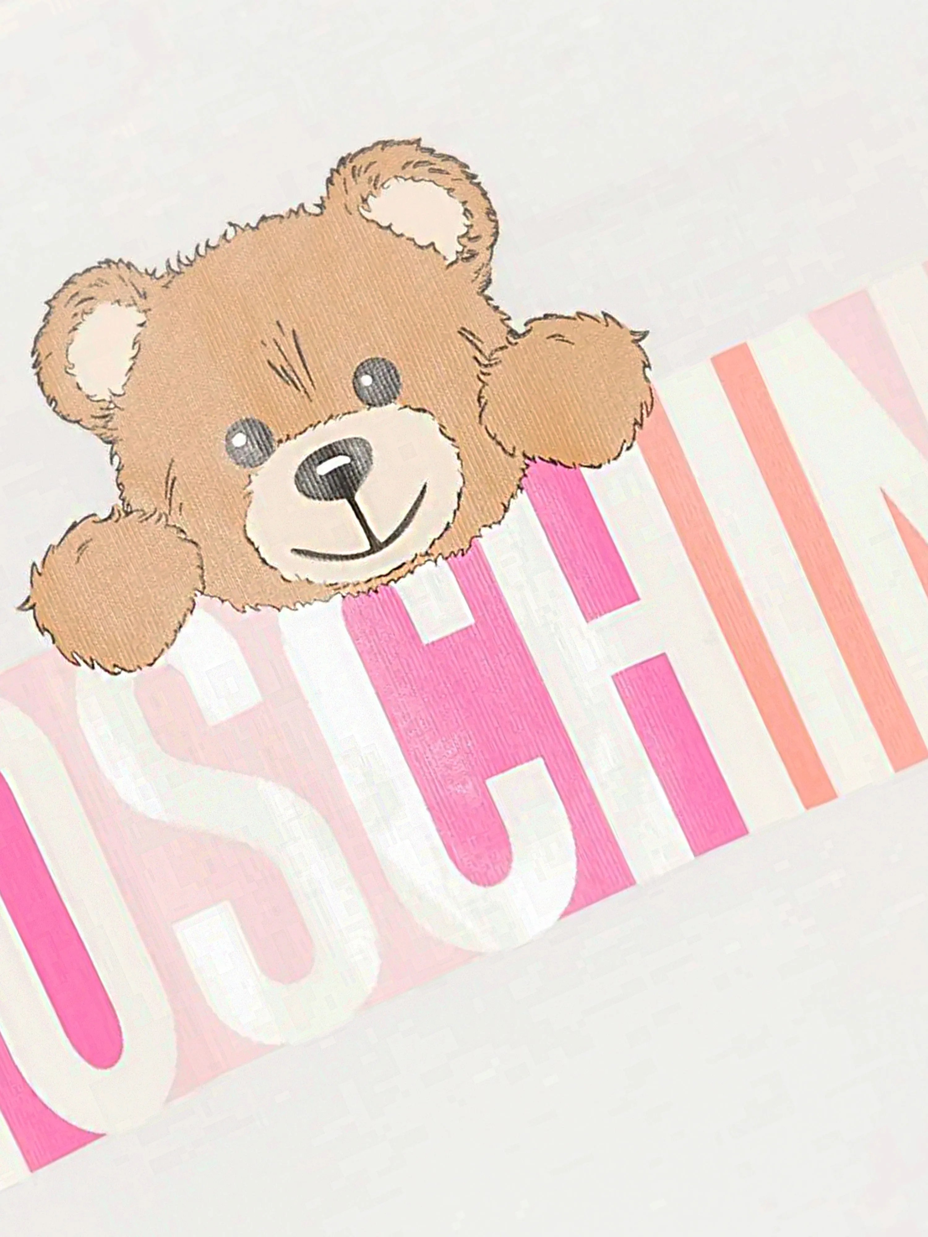 Mädchen Bär Logo T-Shirt in Elfenbein
