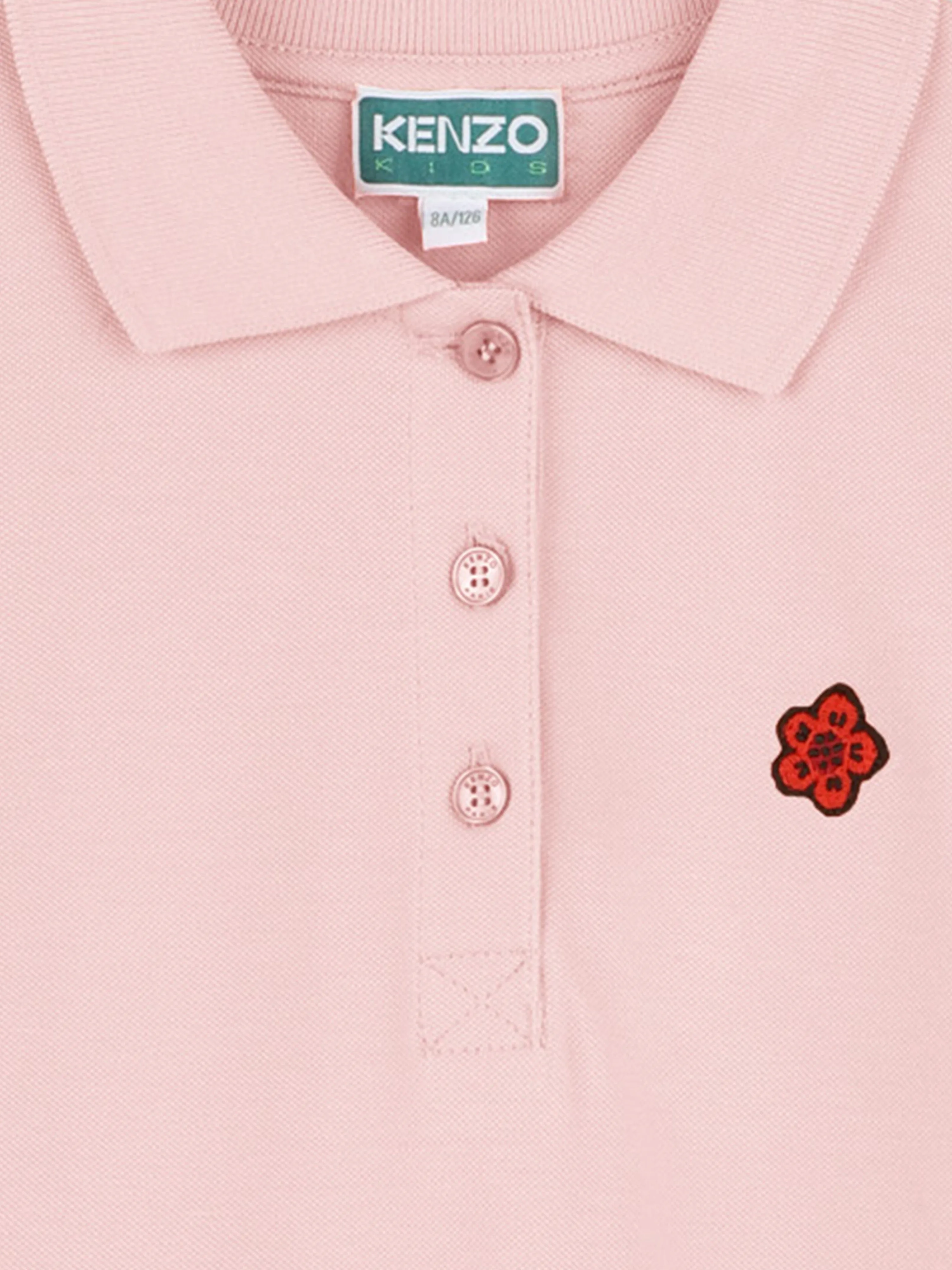 Mädchen Boke Blumen Polo Kleid in Rosa