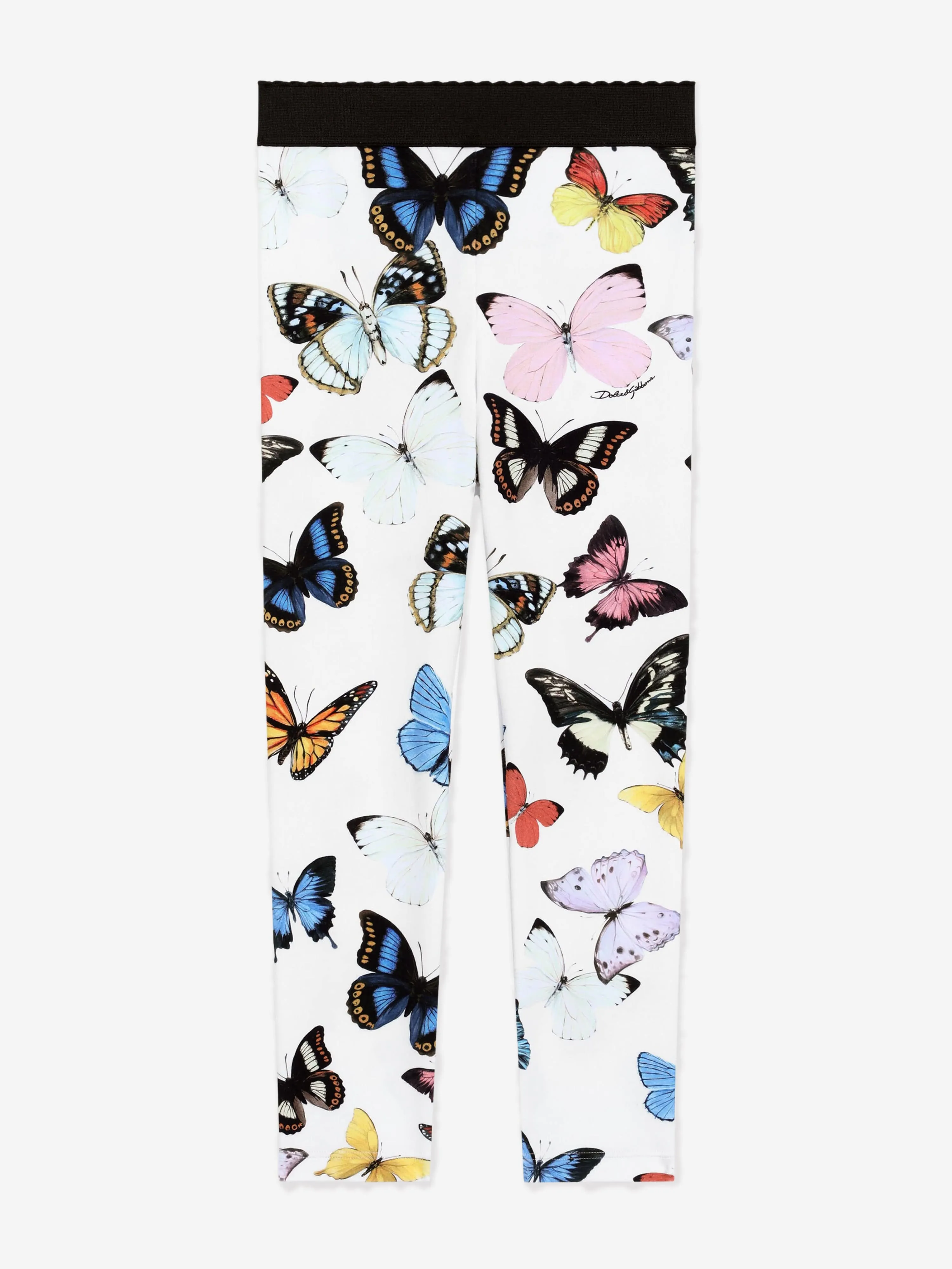 Mädchen Schmetterlingsdruck Leggings in Weiß