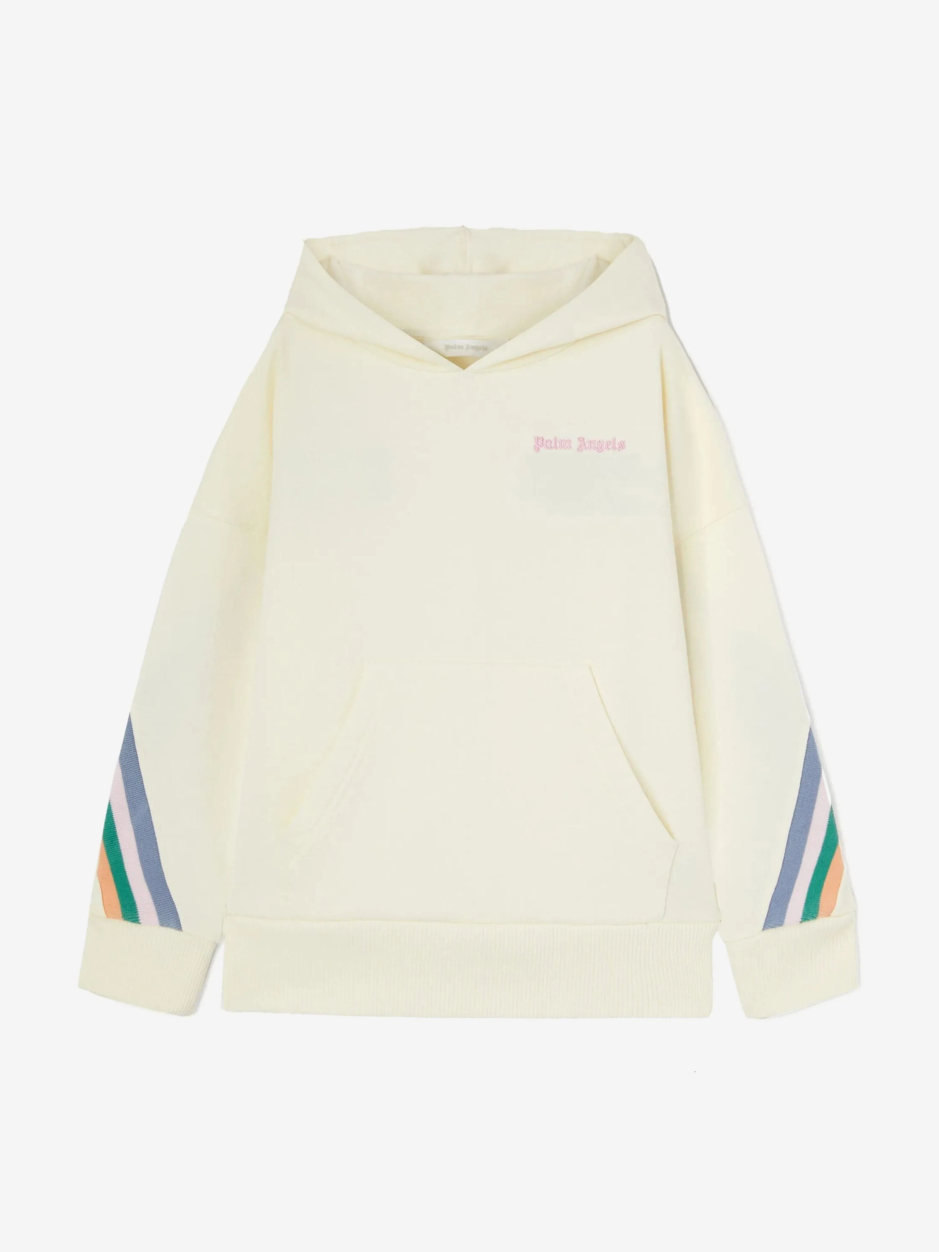 Buntes Kapuzenpullover-Trackjacke für Mädchen in Elfenbein