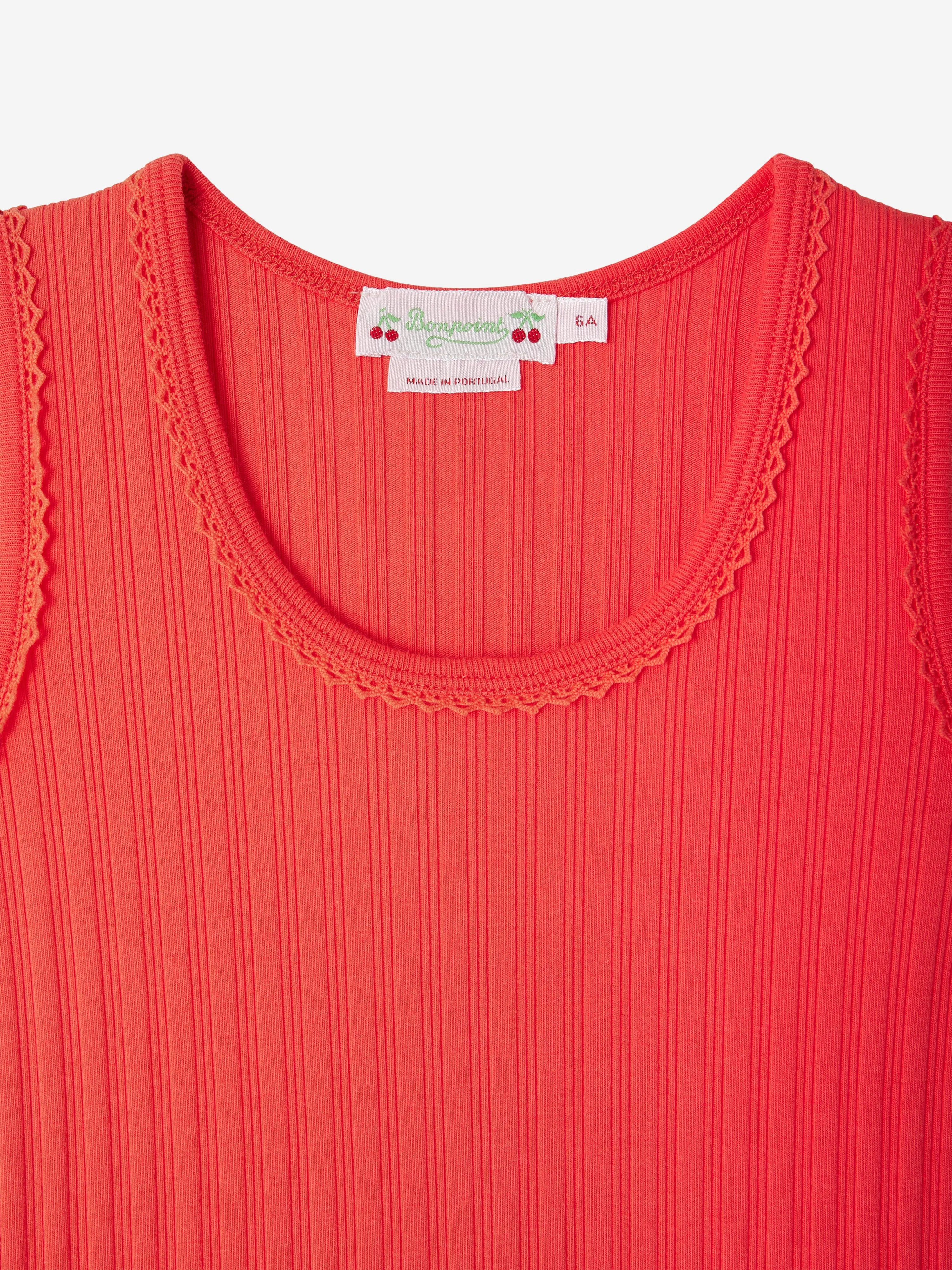 Mädchen Edina Ärmelloses Top in Rot