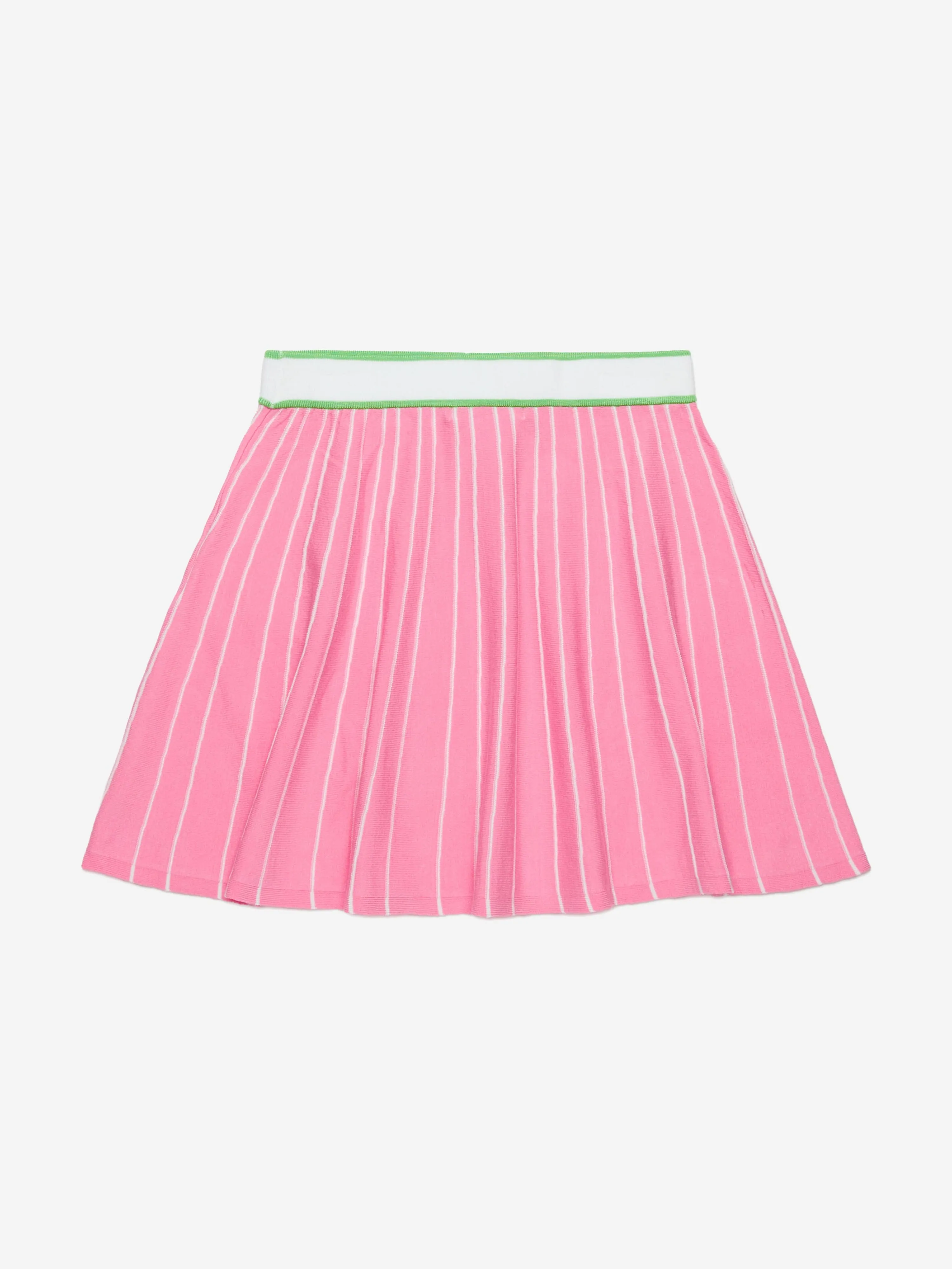 Mädchen Jacquard Streifen Strickrock in Rosa
