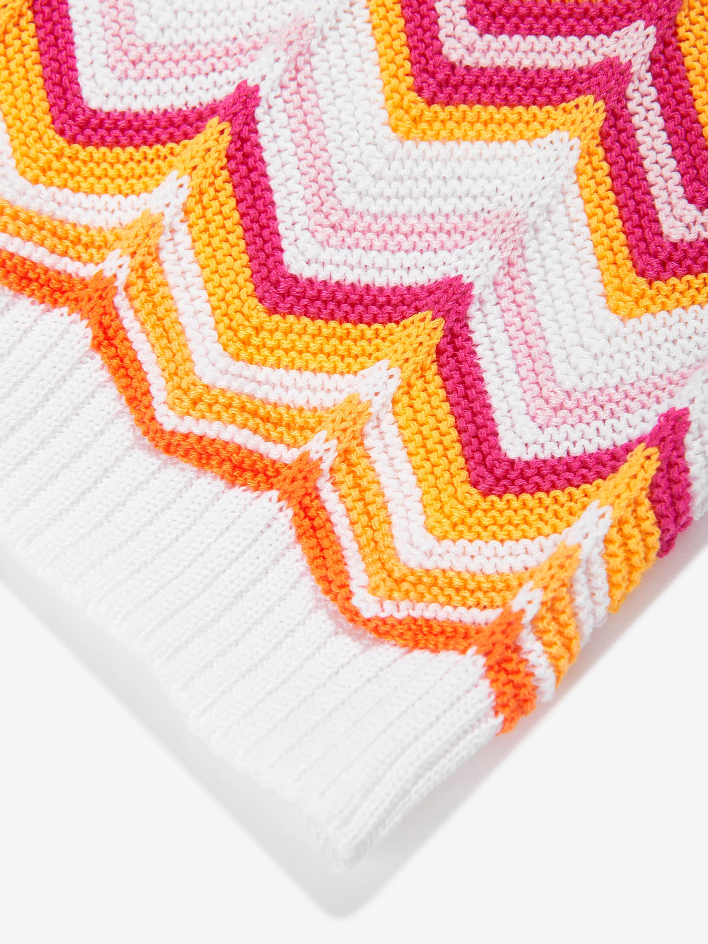 Mädchen Strickkleid in Zickzack-Optik mehrfarbig