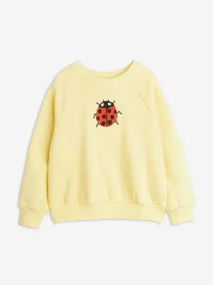 Mädchen Marienkäfer Bestickter Sweatshirt in Gelb