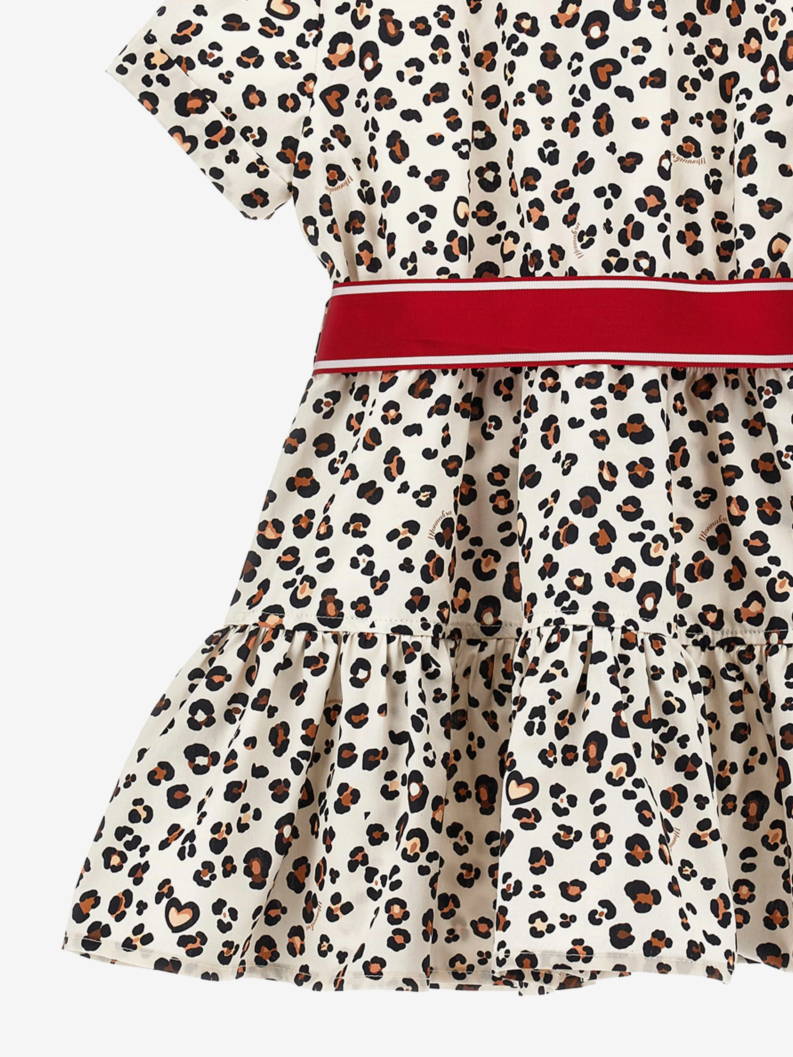 Mädchen Leoparden Shirt-Kleid in Beige