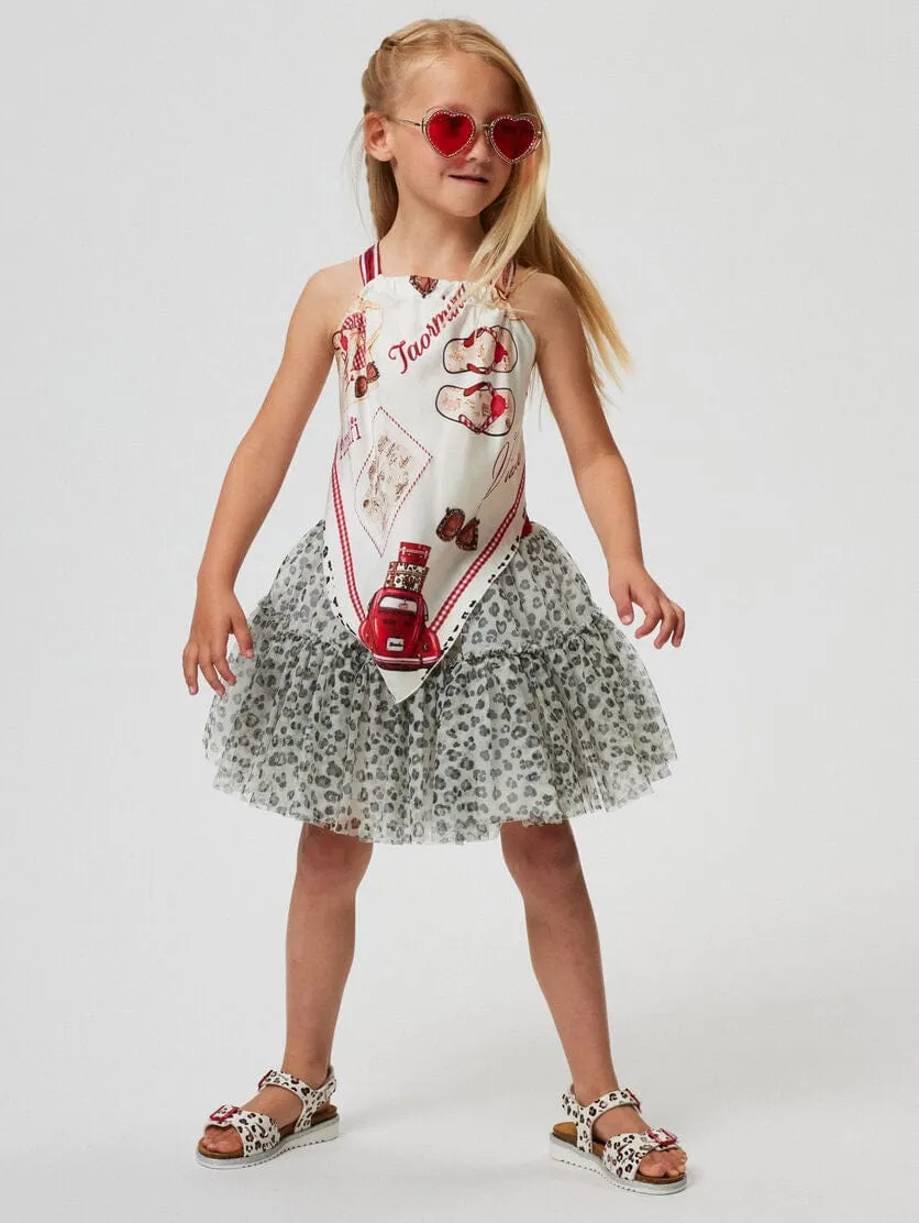 Mädchen Leoparden Tüll Tutu in Beige