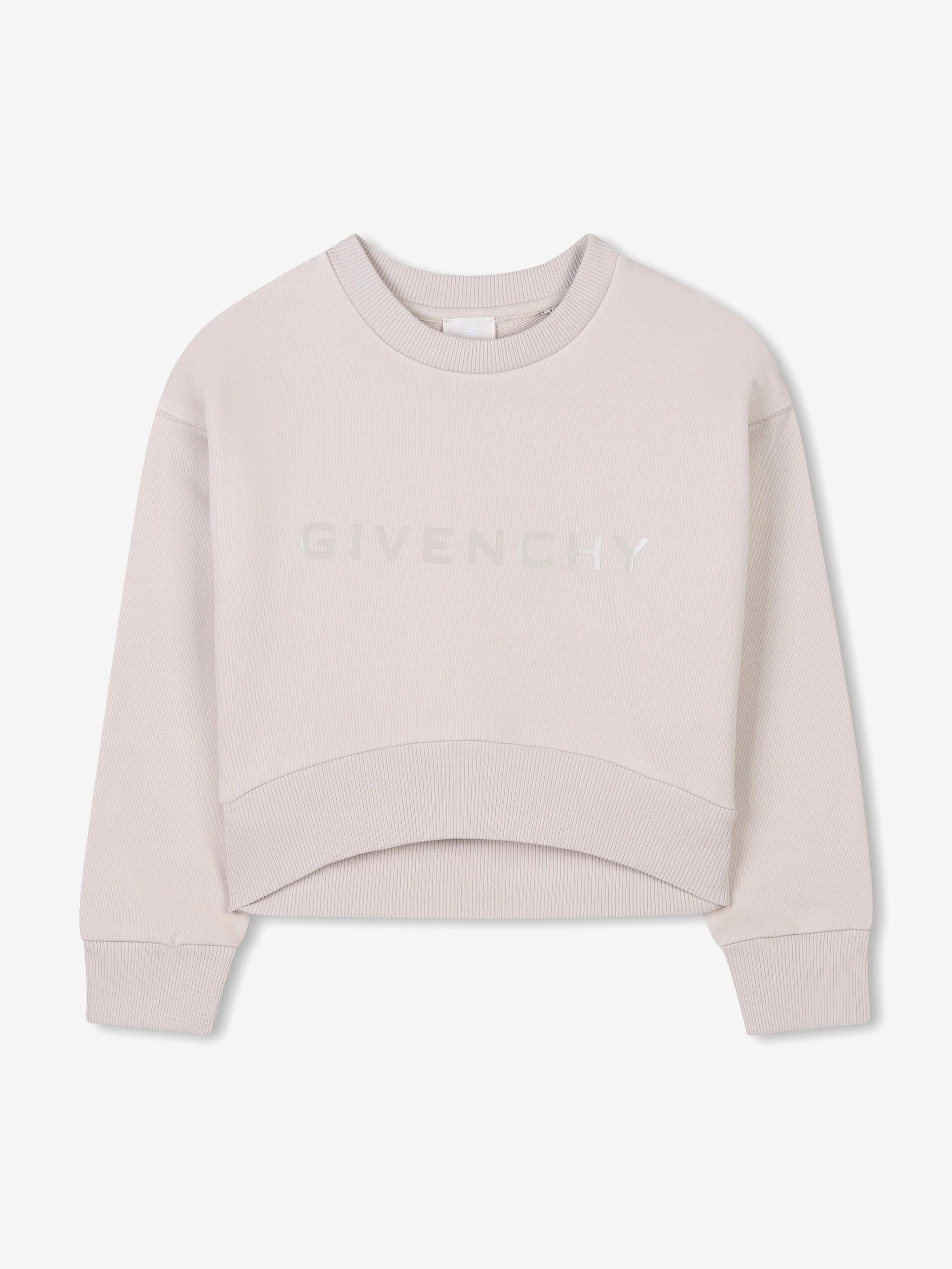 Mädchen Logo Print Sweatshirt in Beige
