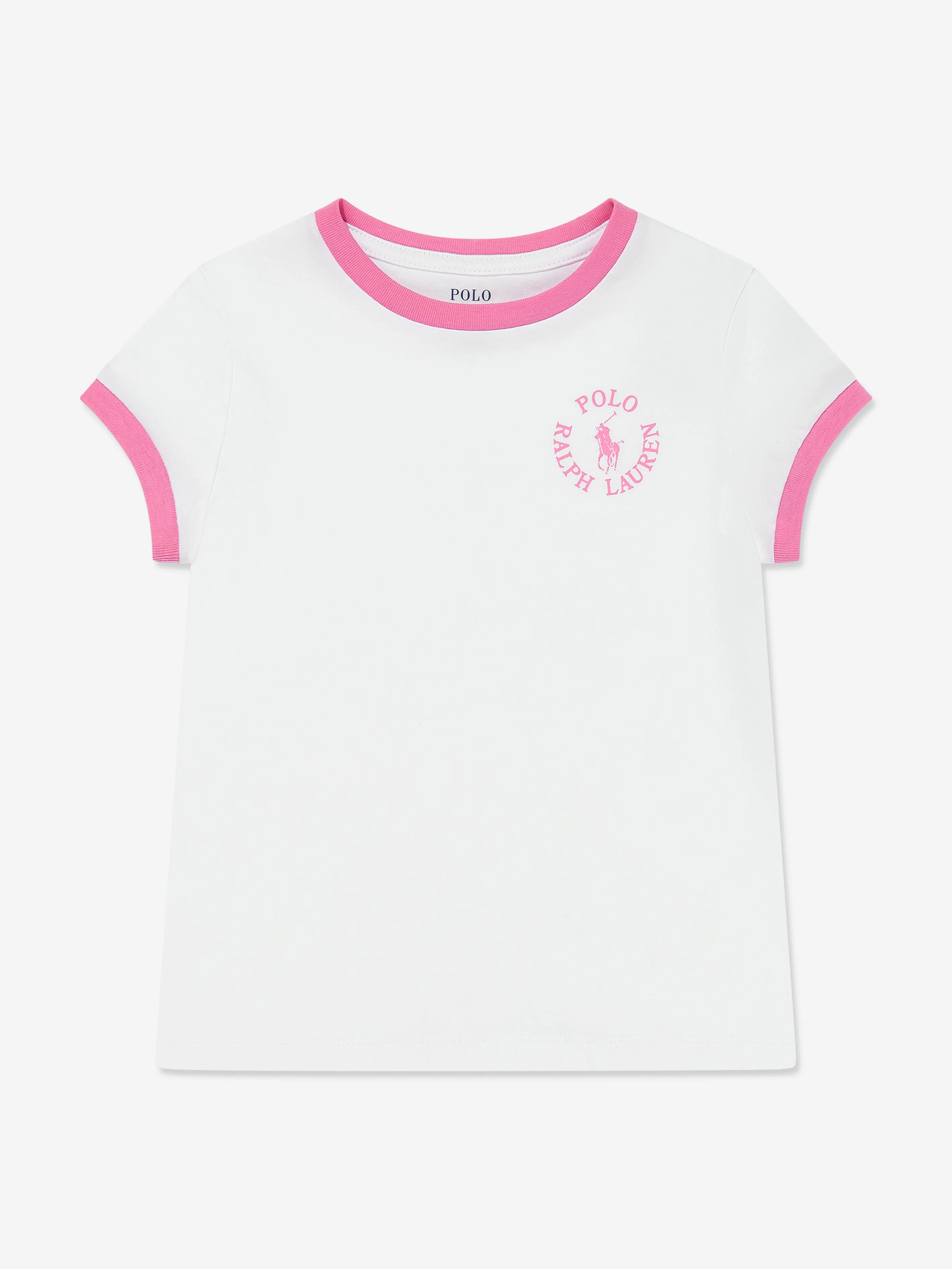 Mädchen Logo Print T-Shirt in Weiß