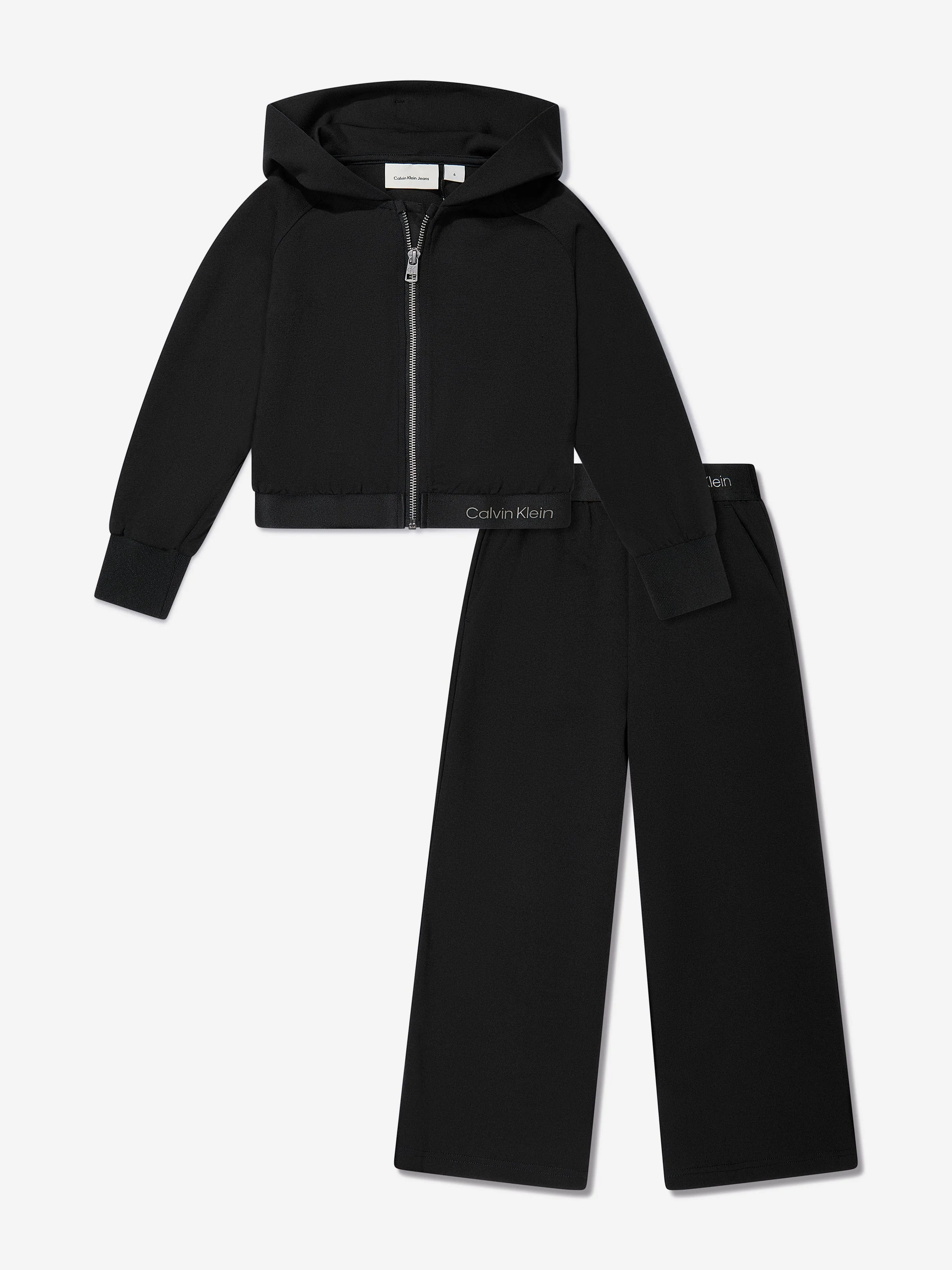 Mädchen Logo Band Punto Tracksuit in Schwarz