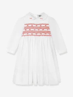 Mädchen Rüschenkleid in Weiß
