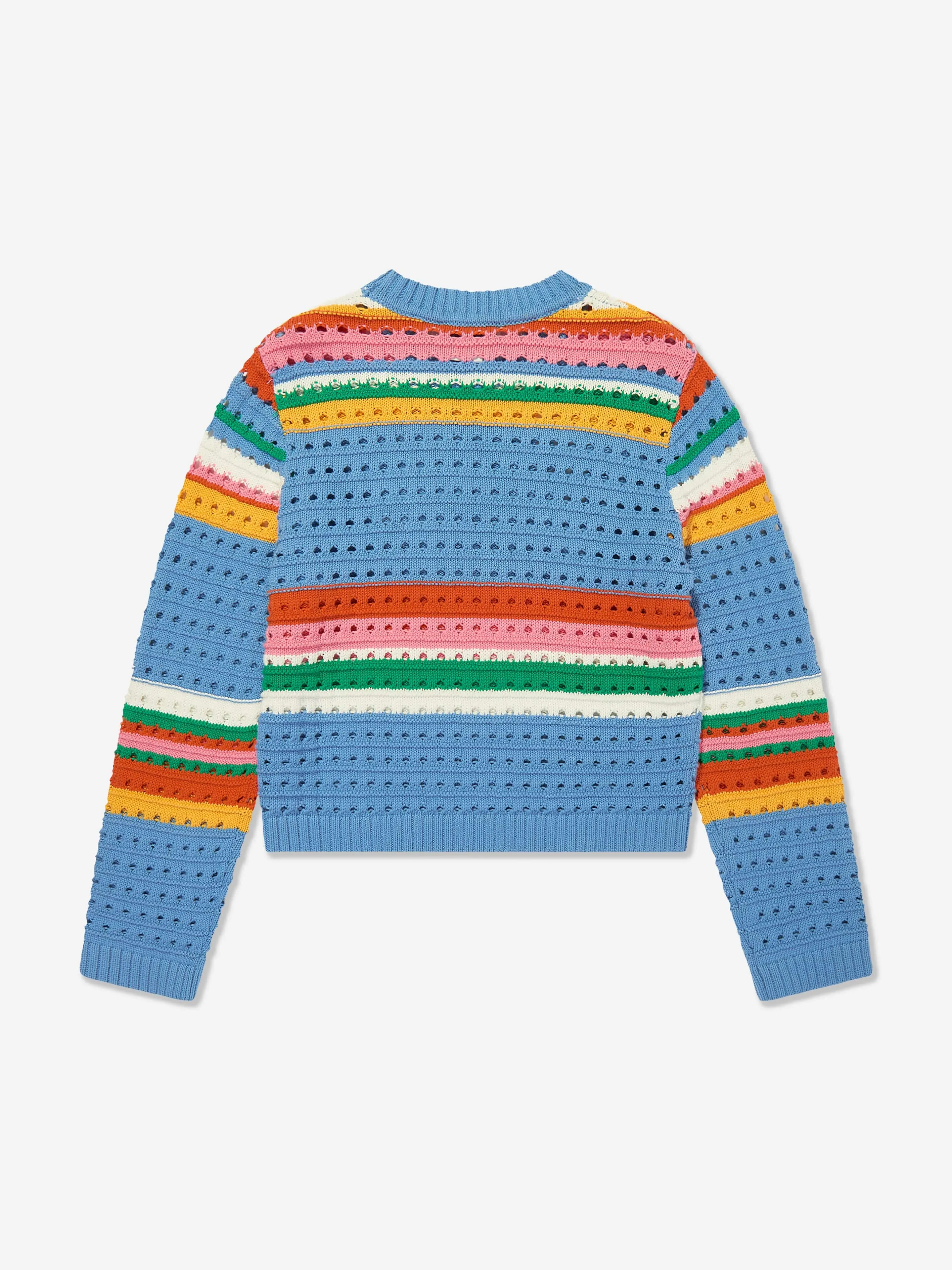 Mädchen Gestreifter Logo-Pullover in Mehrfarbig