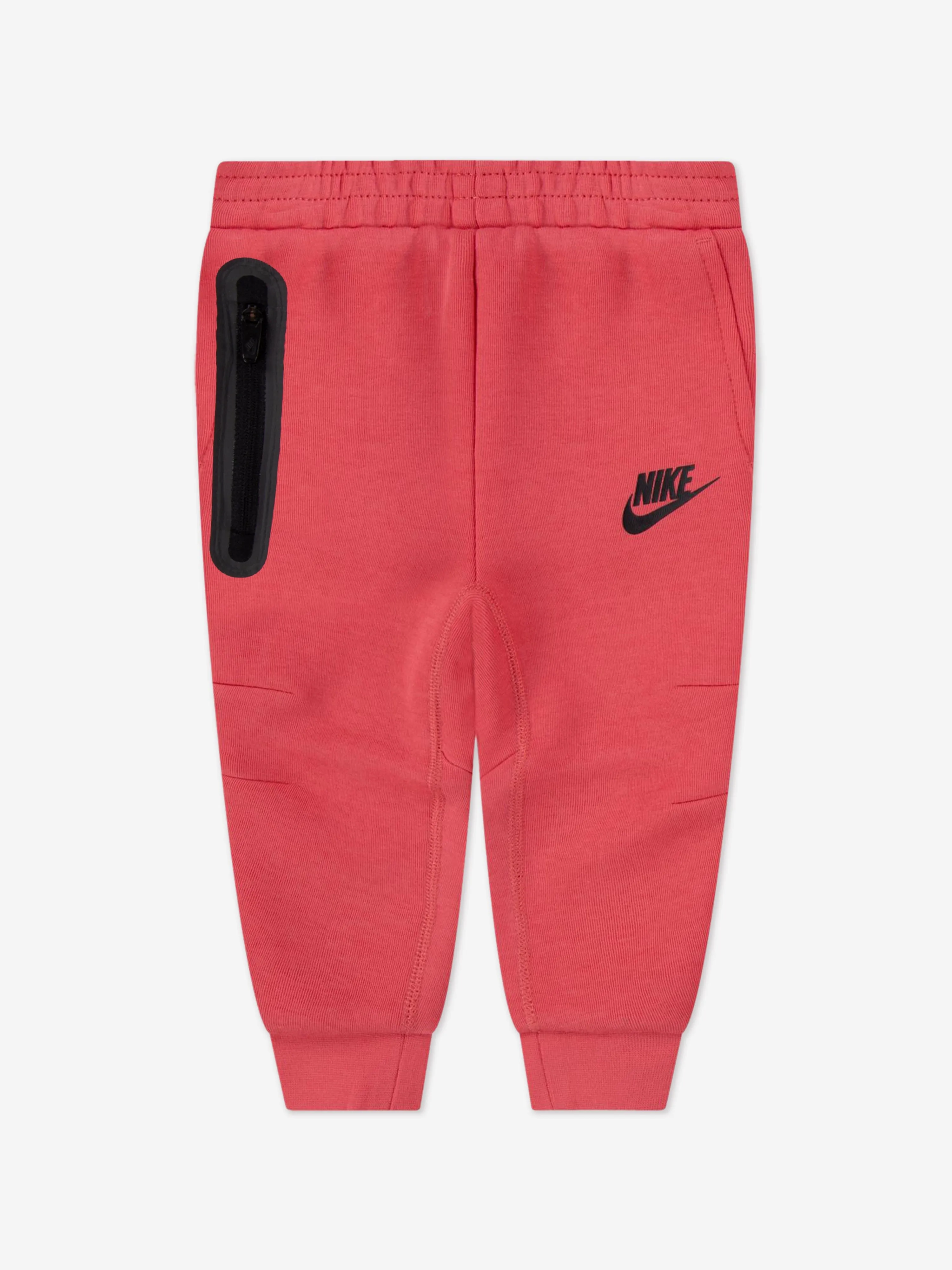 Mädchen Tech Fleece Kapuzenpullover mit Reißverschluss und Jogginghose in Pink