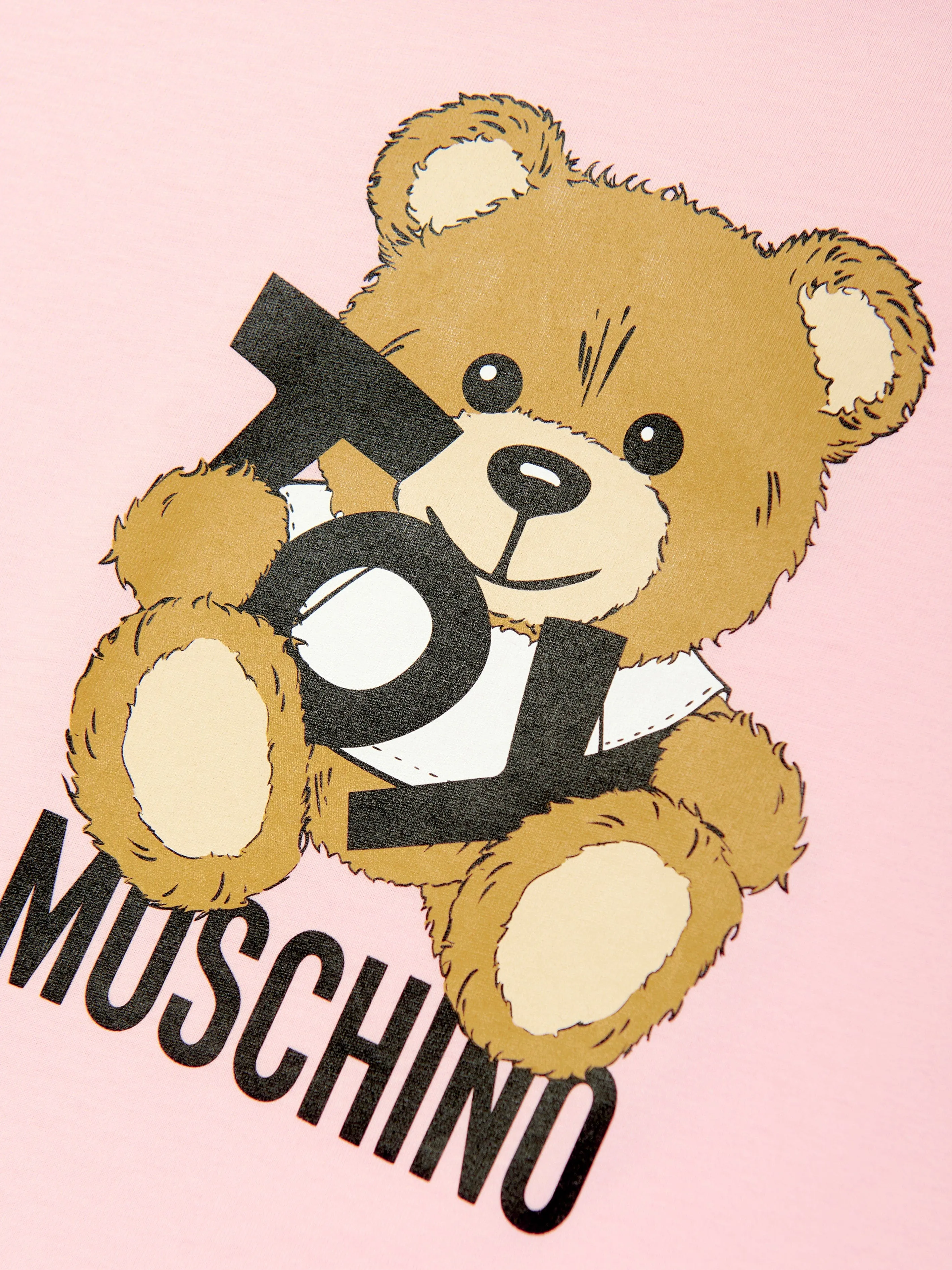 Mädchen Teddybär Logo T-Shirt in Rosa