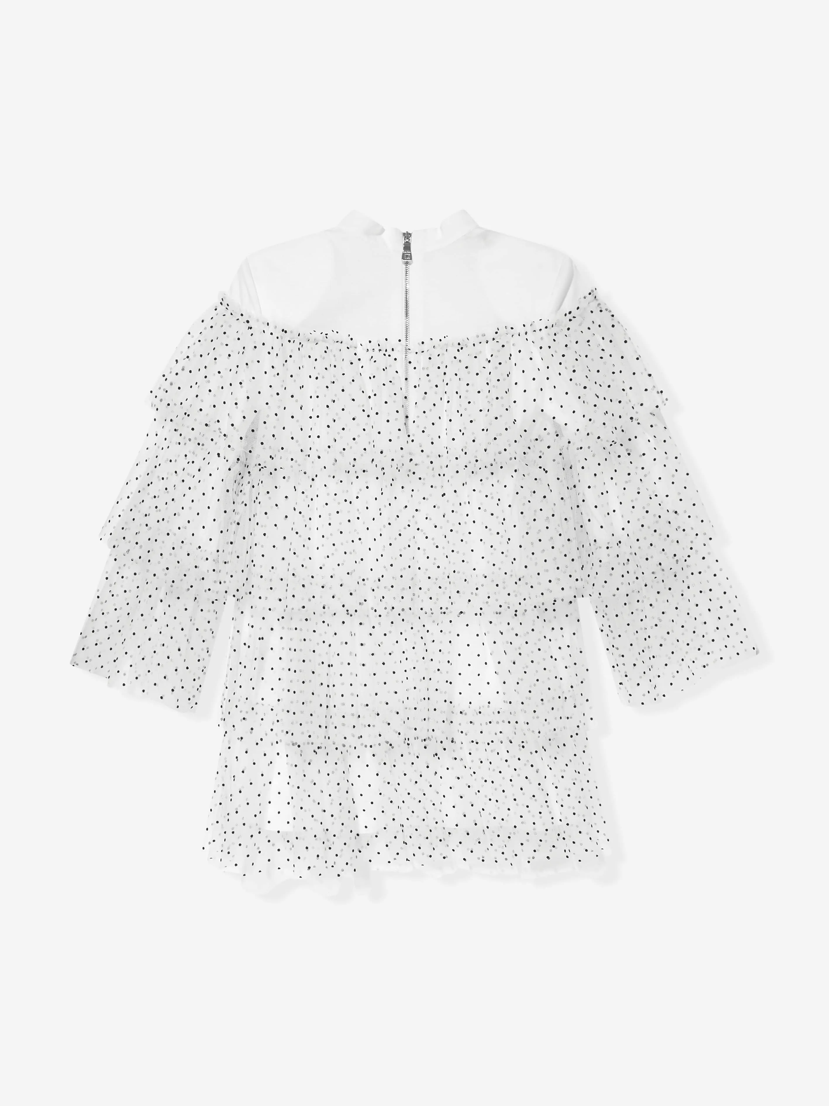 Mädchen Tüllkleid mit Etagen in Weiß