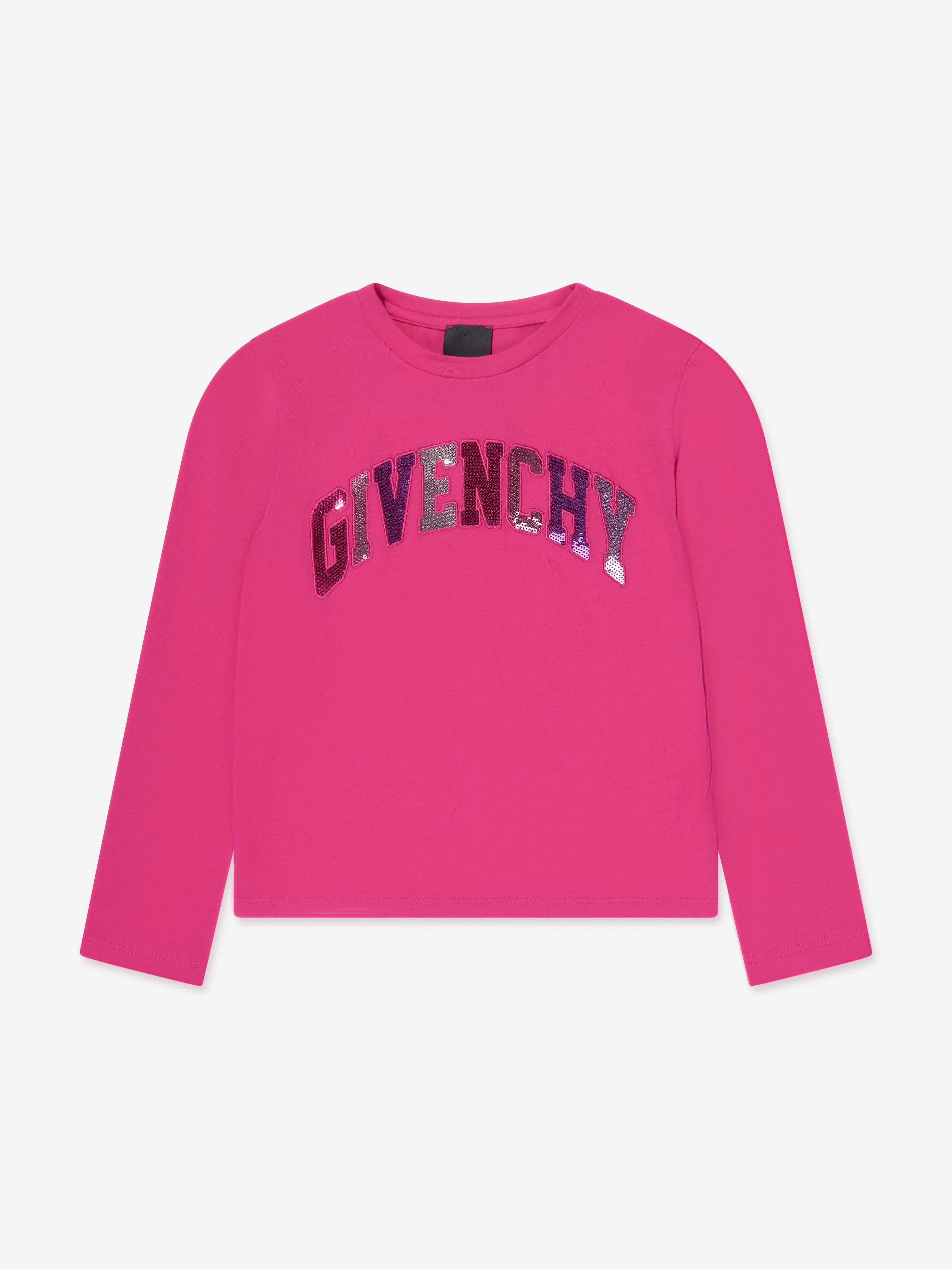 Givenchy Girls Langarm Logo T-Shirt in Pink