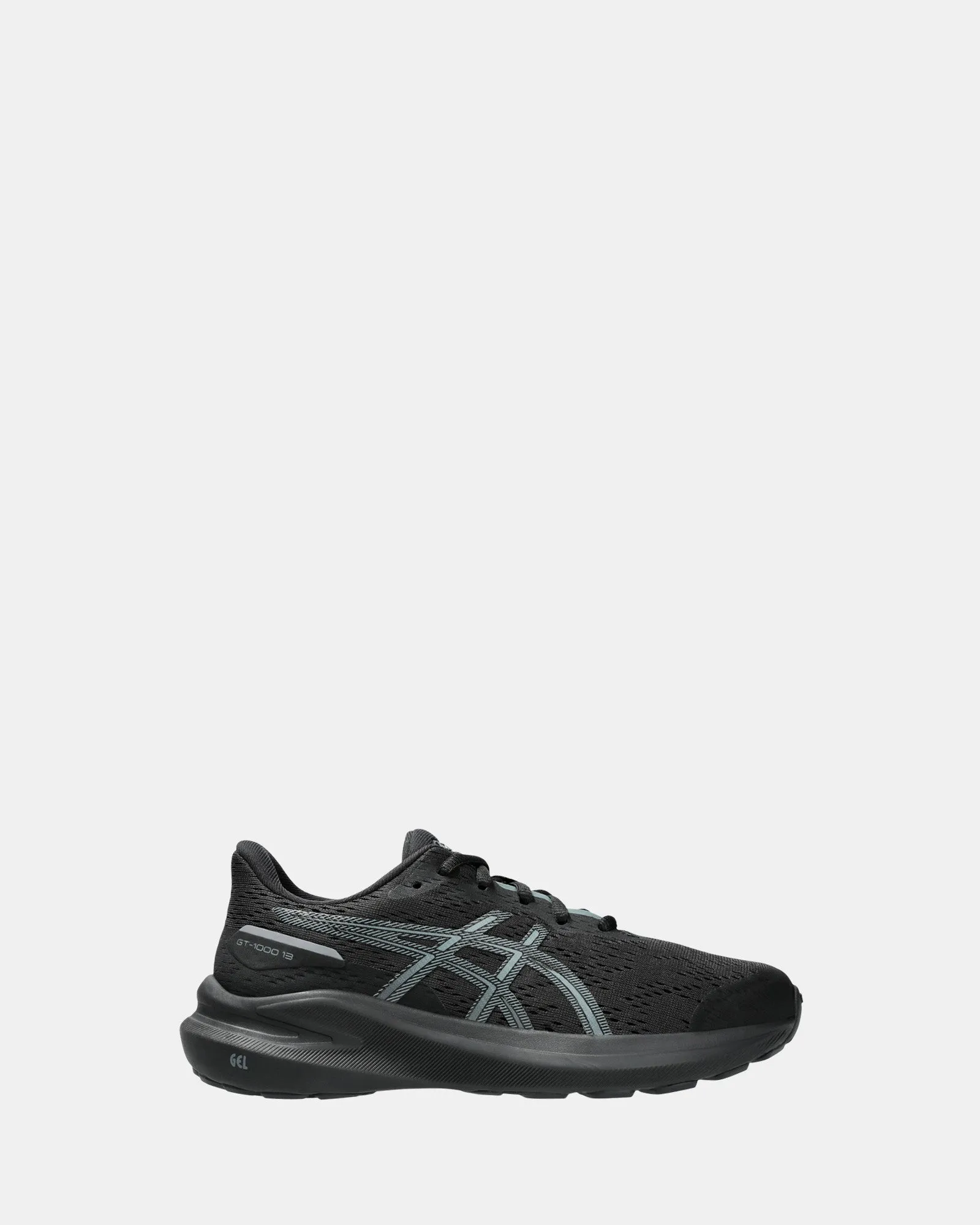 GT-1000 13 Black Grade School Black/Steel Grey Asics Shoes