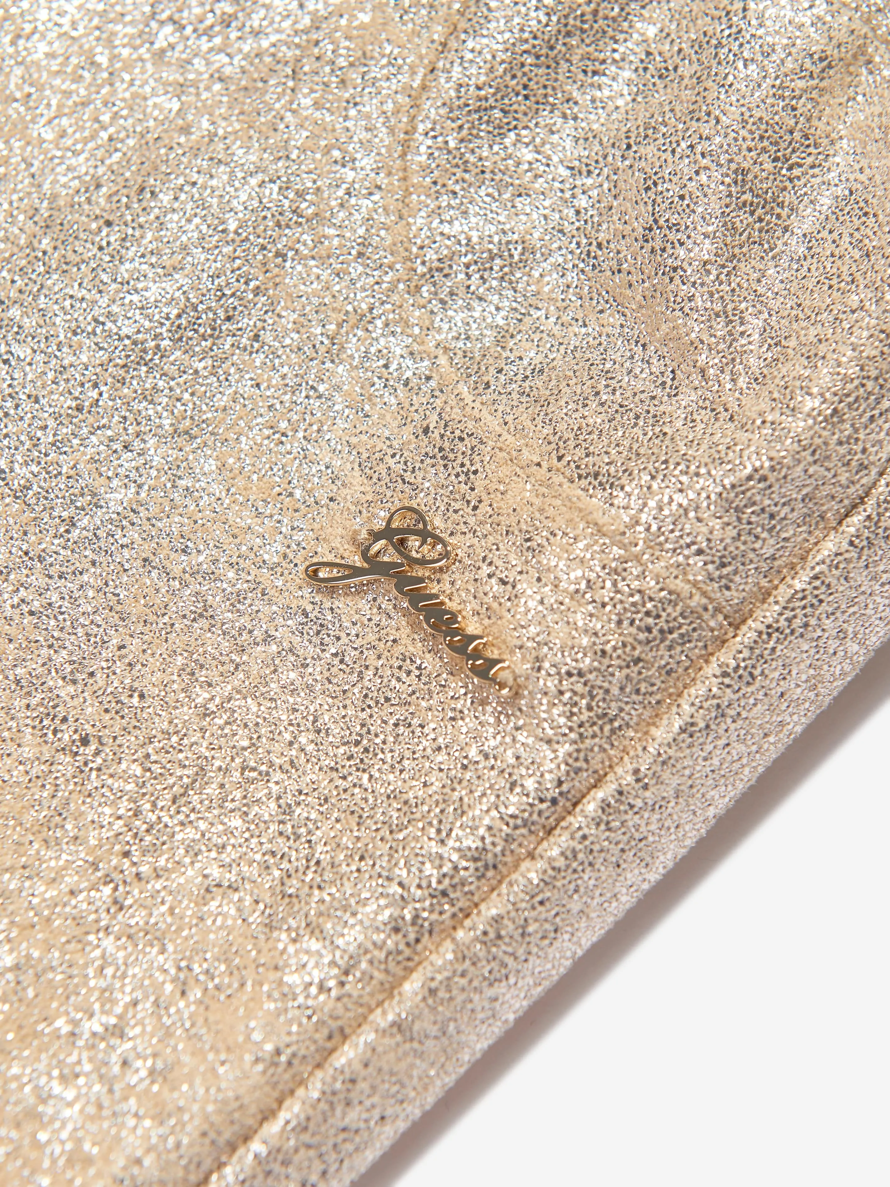 Guess Girls Folien-Suede-Leggings in Gold