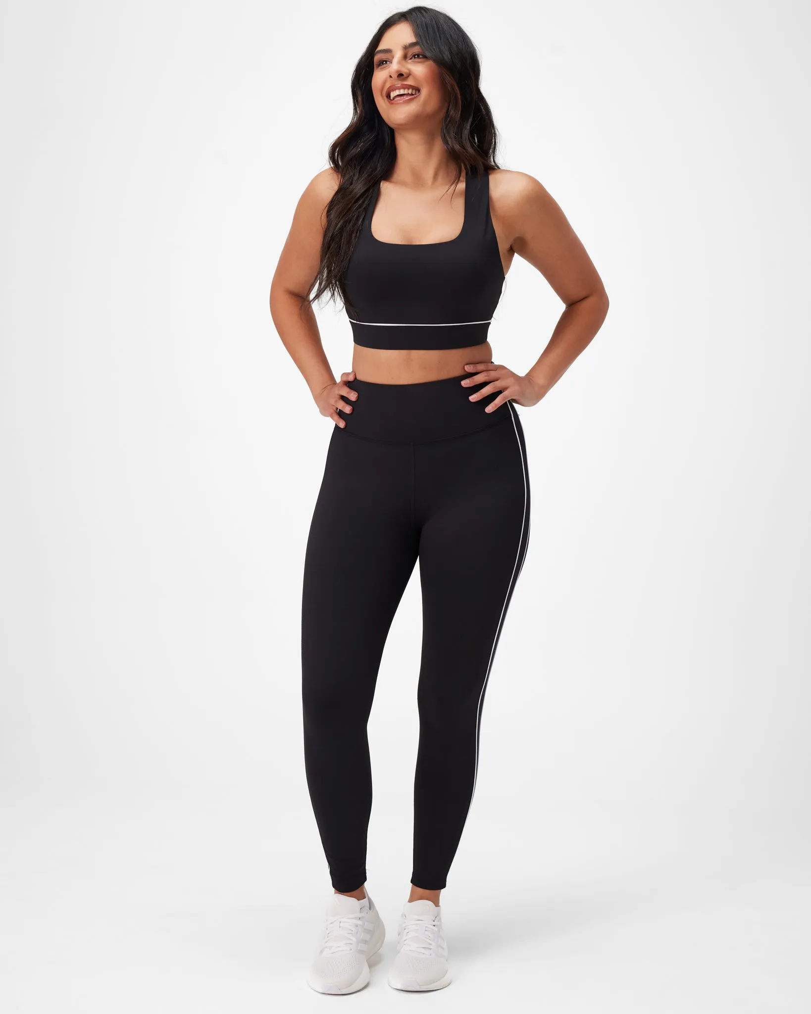 INSPORT DAMEN SWIFT PIPING GANZLÄNGLIGE TIGHT SCHWARZ/WEIß
