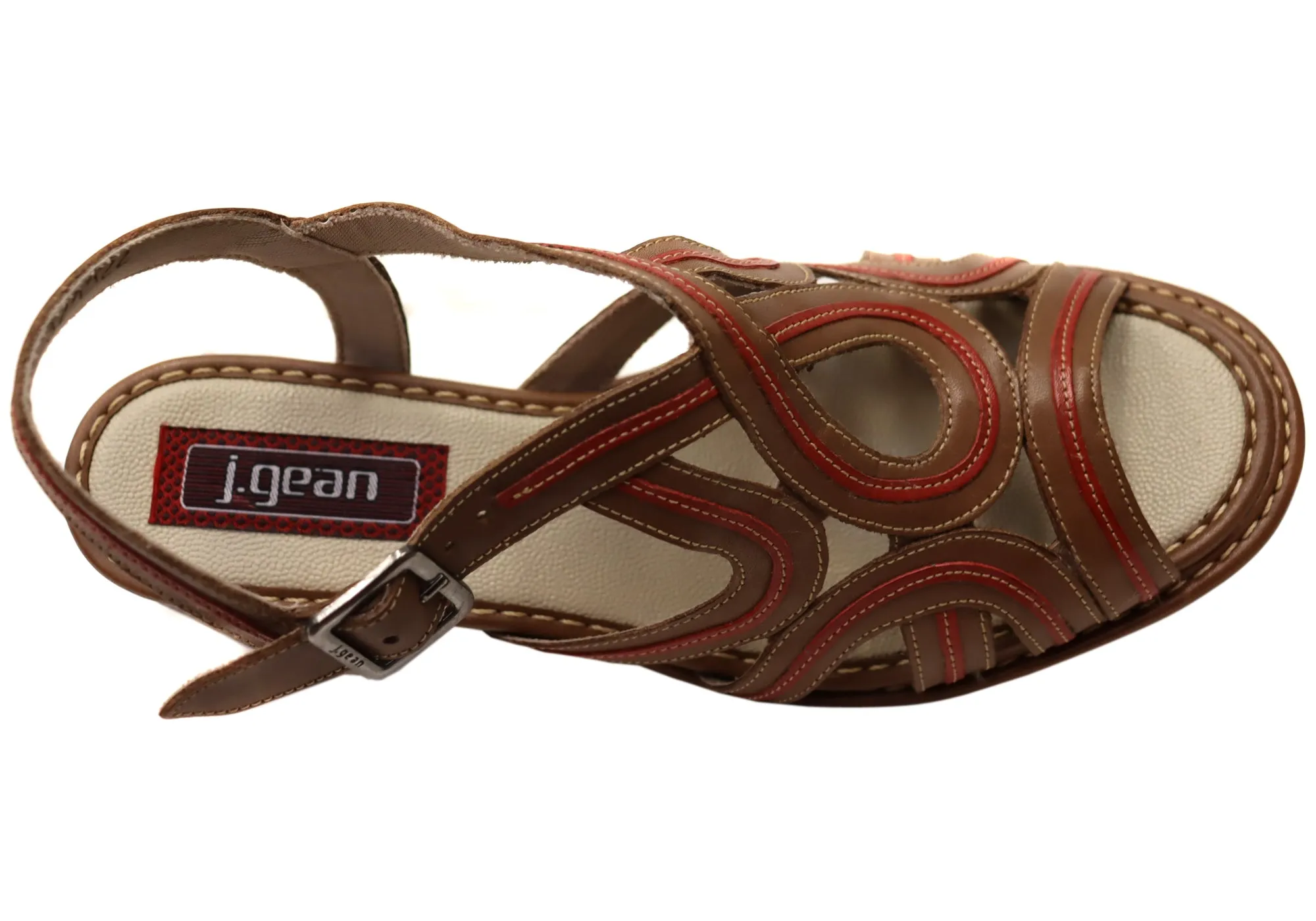 J Gean Yvonne Damen Bequeme Leder High Heels Sandalen Hergestellt In Brasilien J Gean Schuhe