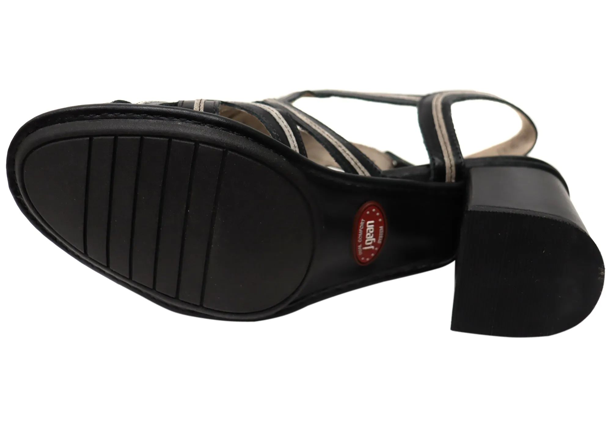 J Gean Yvonne Damen Bequeme Leder High Heels Sandalen Hergestellt In Brasilien J Gean Schuhe