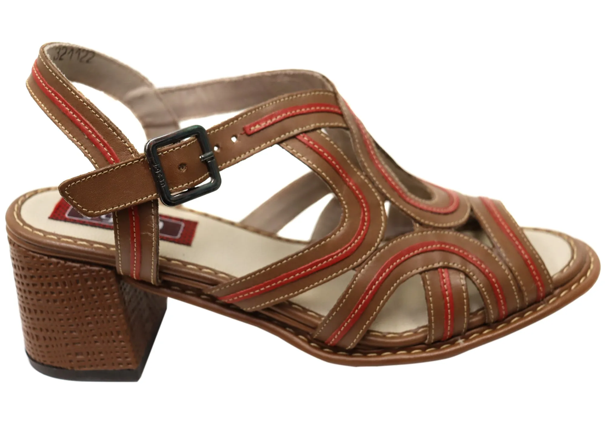 J Gean Yvonne Damen Bequeme Leder High Heels Sandalen Hergestellt In Brasilien J Gean Schuhe