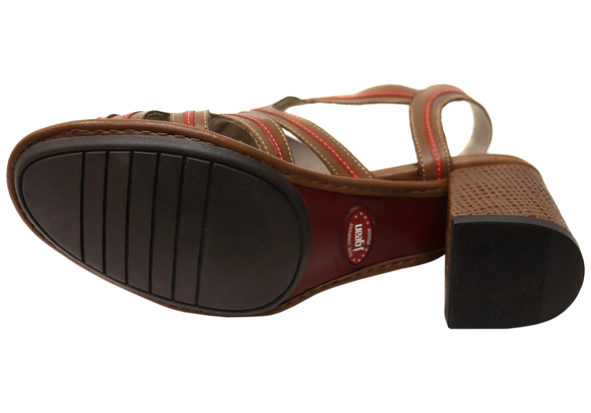 J Gean Yvonne Damen Bequeme Leder High Heels Sandalen Hergestellt In Brasilien J Gean Schuhe