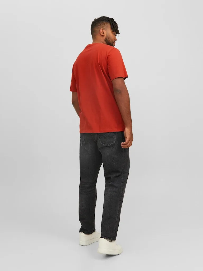 Jack & Jones Zinnober Logo Rundhals-T-Shirt Orange