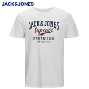 Jack & Jones Logo Cloud Dancer T-Shirt Weiß
