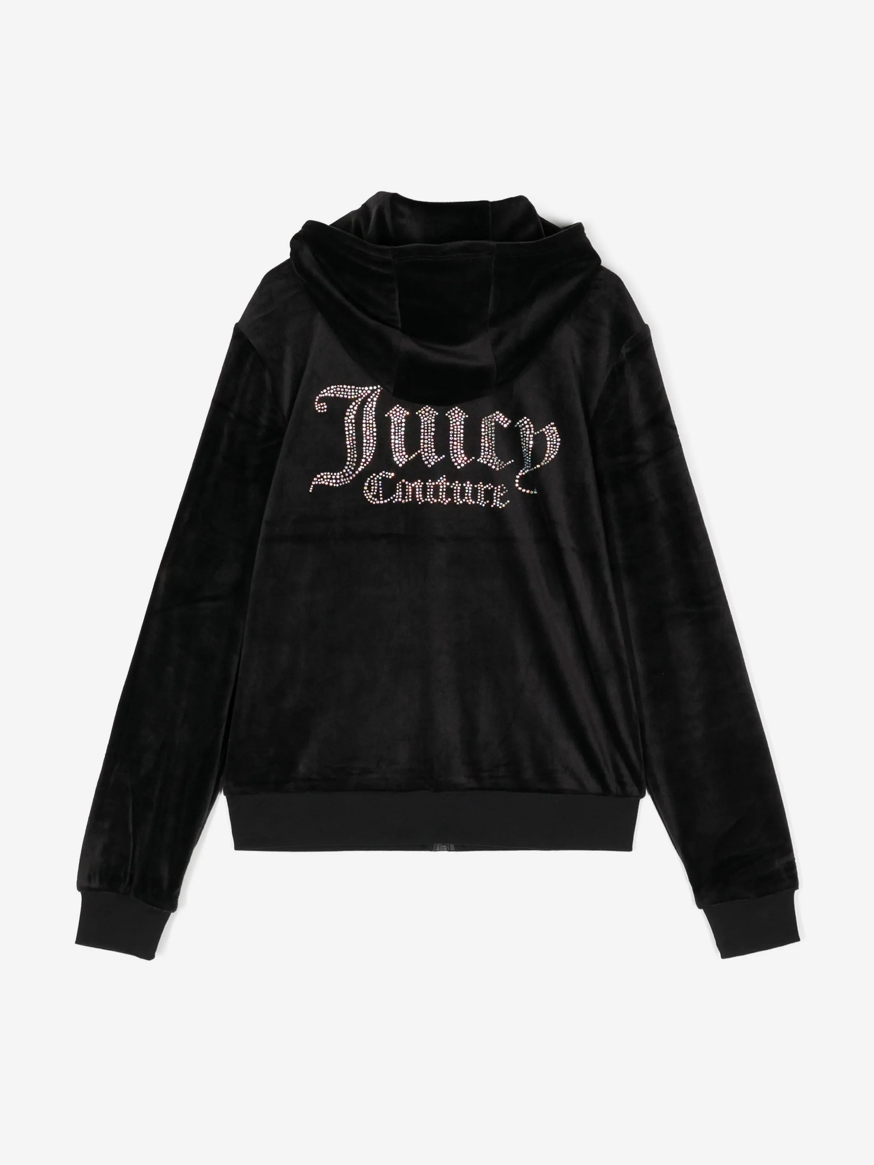Juicy Couture Mädchen Diamante Logo Reißverschluss Top in Schwarz