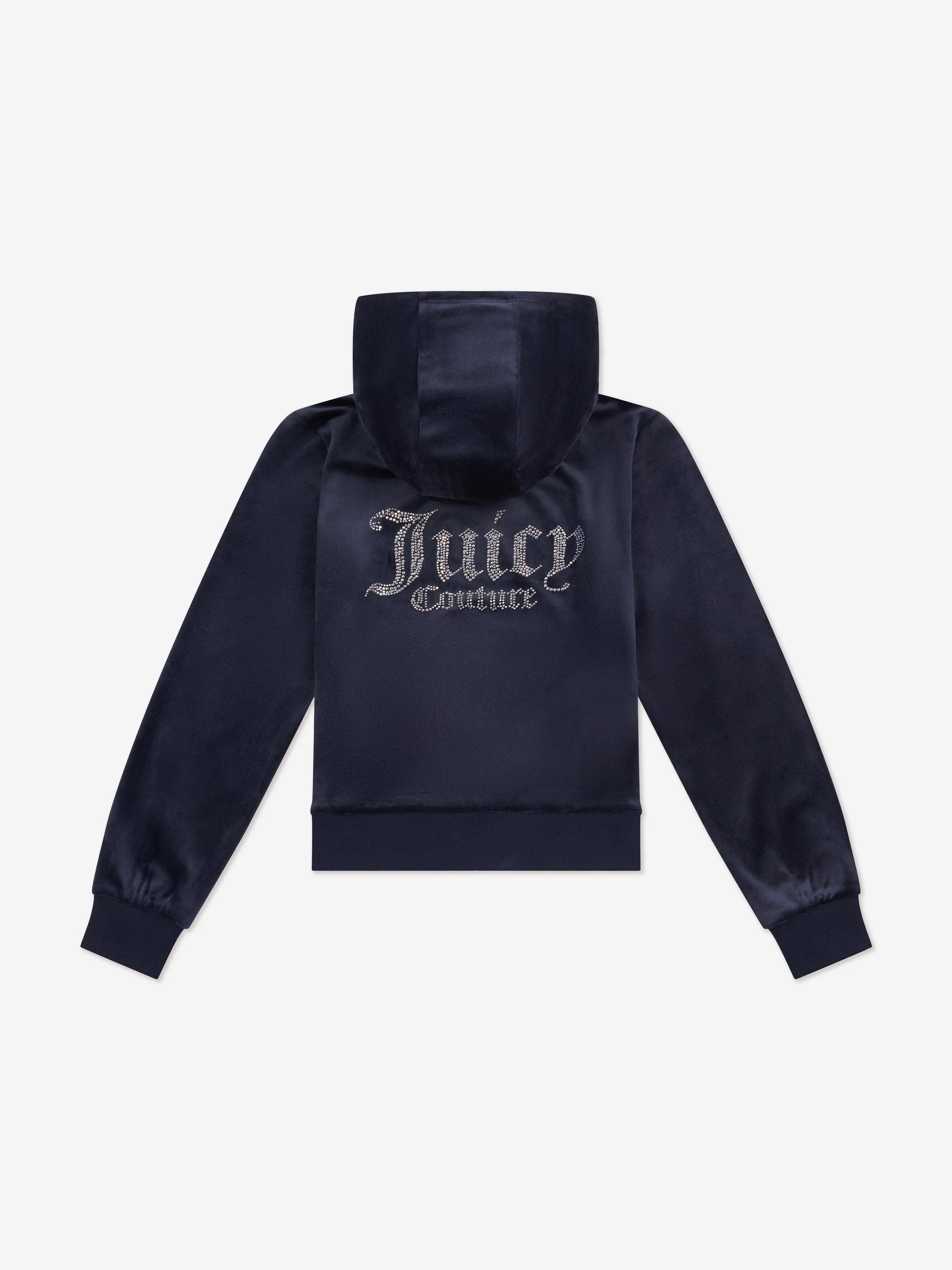 Juicy Couture Mädchen Diamante Logo Reißverschluss Top in Marineblau