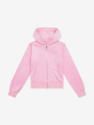 Juicy Couture Mädchen Diamante Logo Reißverschluss Oberteil in Rosa