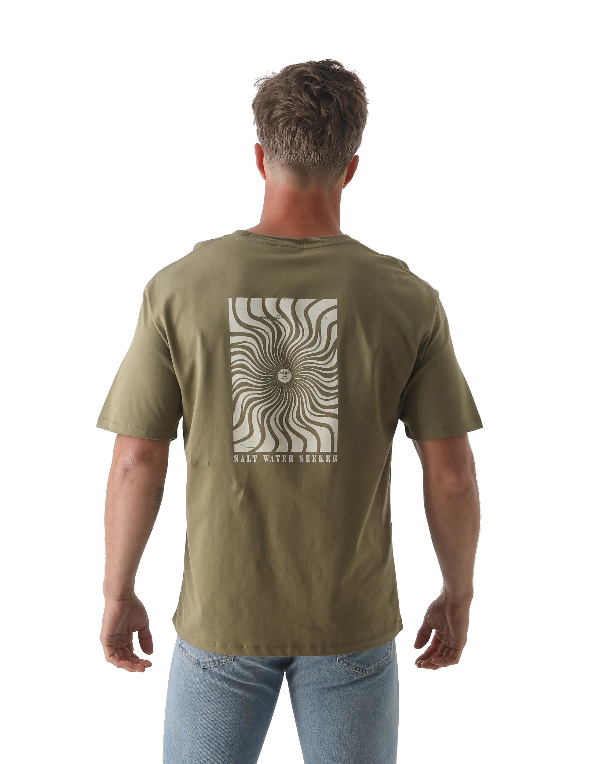 Kaleidoskop T-Shirt in Verblasstem Khaki