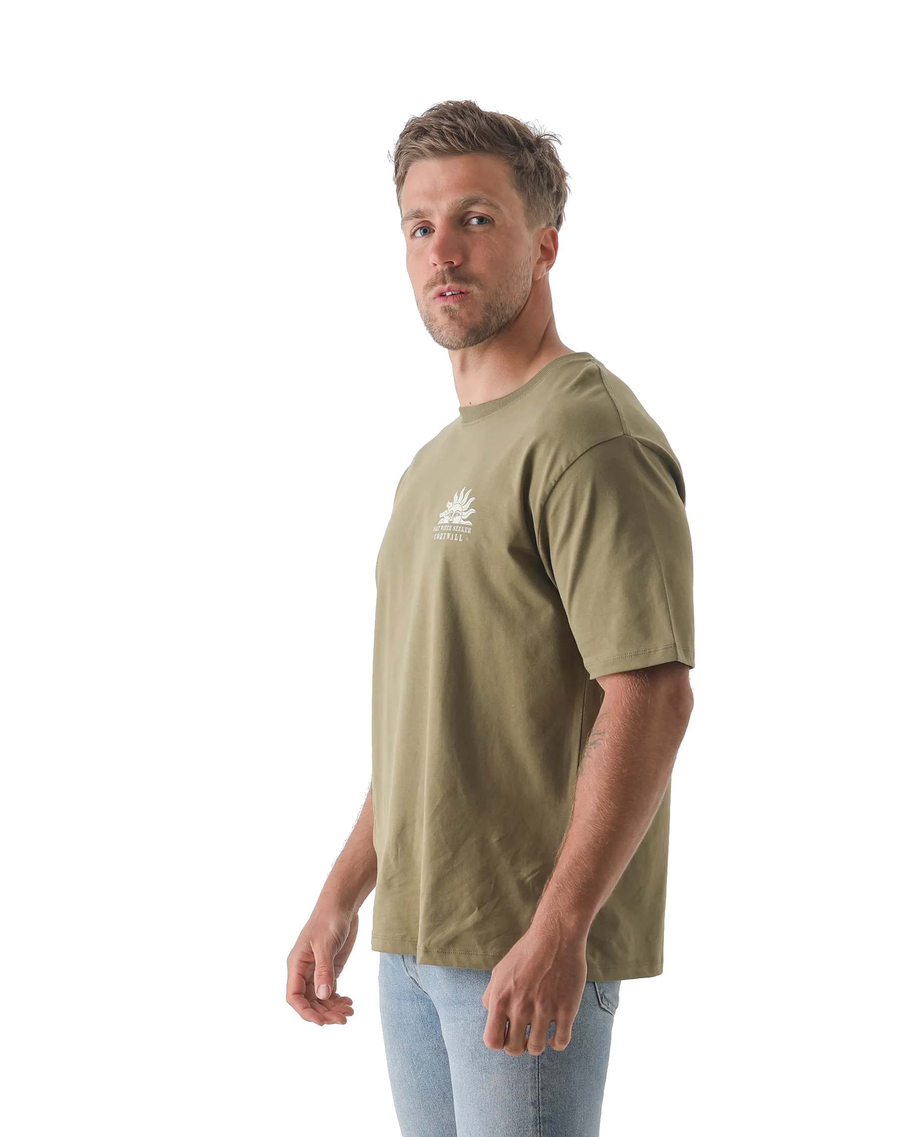 Kaleidoskop T-Shirt in Verblasstem Khaki