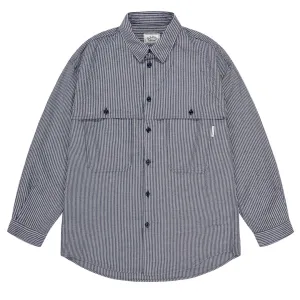 Kappy Stripe Pocket Work Shirt Navy